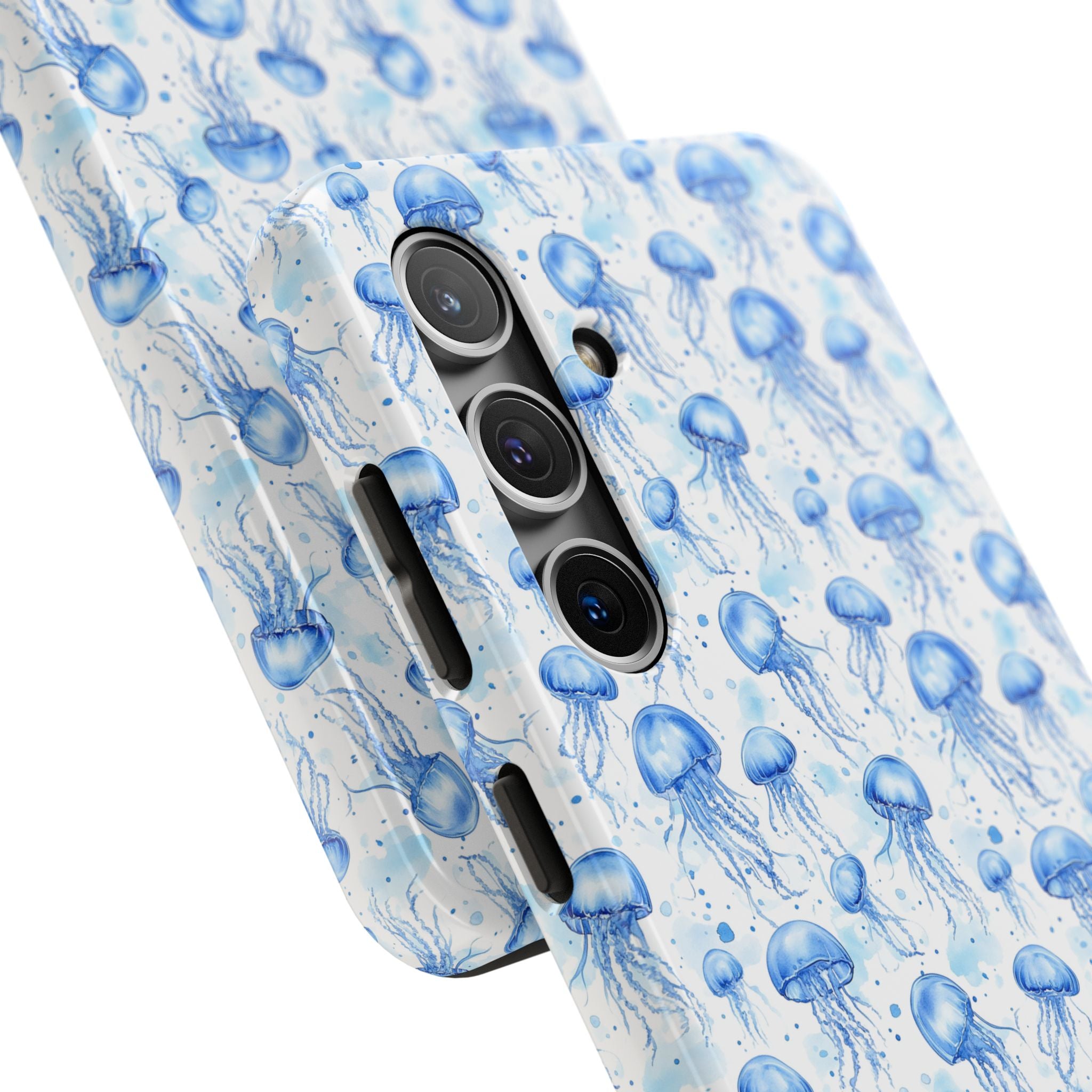 Blue Jellyfish Tough Phone Case | Unique Ocean Vibe | Gift for Marine Lovers, Durable Protection, Trendy Accessories, Beach Theme