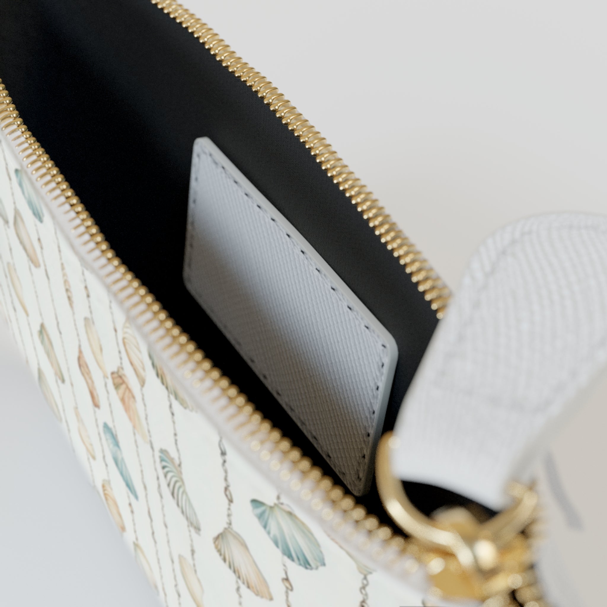Seashell Lovers Mini Vegan Leather Clutch Bag, Seashell Clutch, Coastal Bag, Gift for her