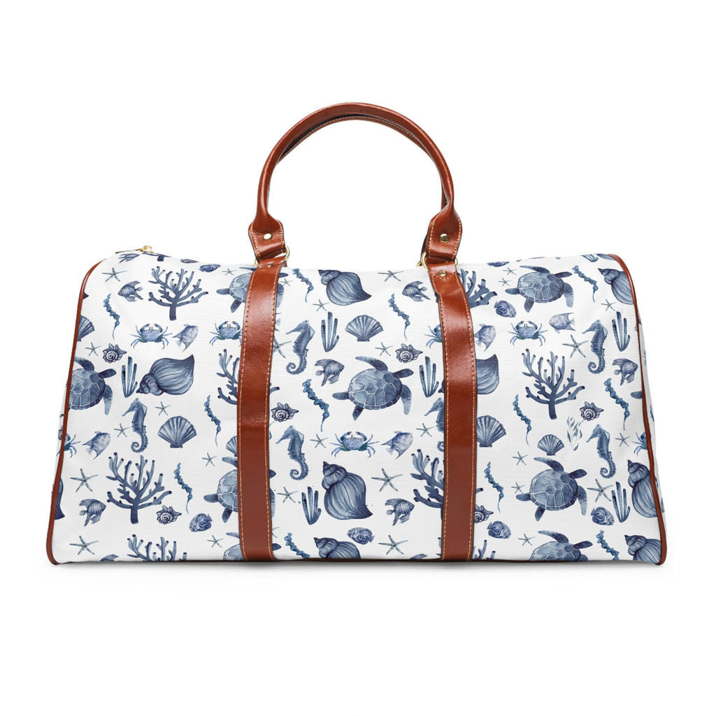 Deep Blue Sea- Waterproof Travel Bag | Beach Weekend Getaway, Travel Accessories, Summer Fun, Gifts for Travelers, Nautical Design