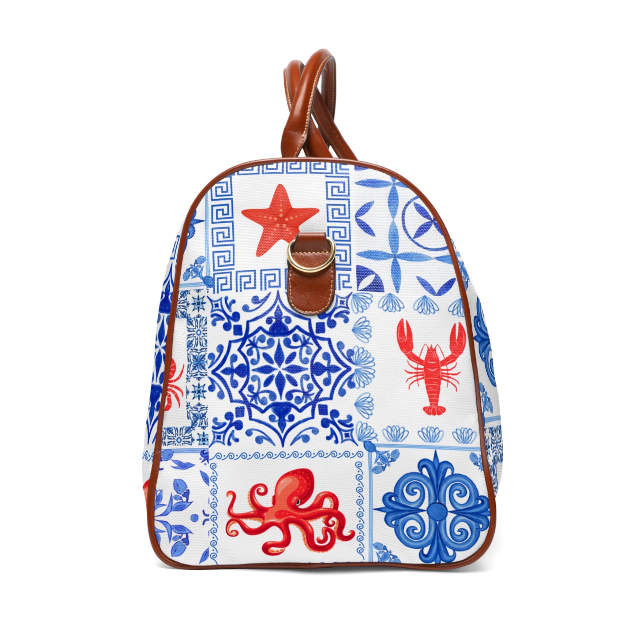 Greek Sea- Waterproof Travel Bag for Adventurous Souls, Weekend Getaways, Beach Trips, Vacation Essentials, Stylish Overnight Bag