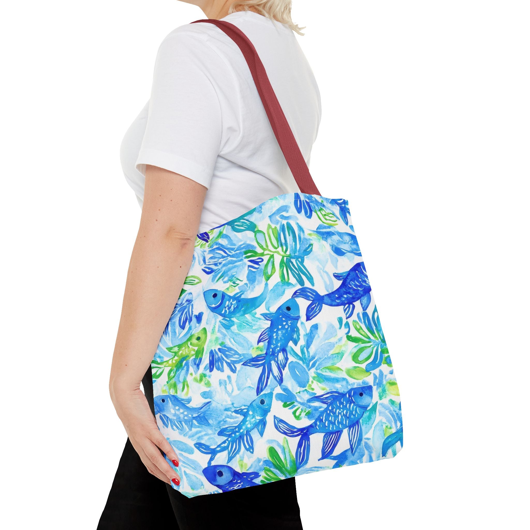 Vibrant Fish- Colorful Fish Tote Bag, Beach Bag, Shopping Tote, Eco-Friendly Reusable Bag, Gift for Ocean Lovers, Summer Accessory