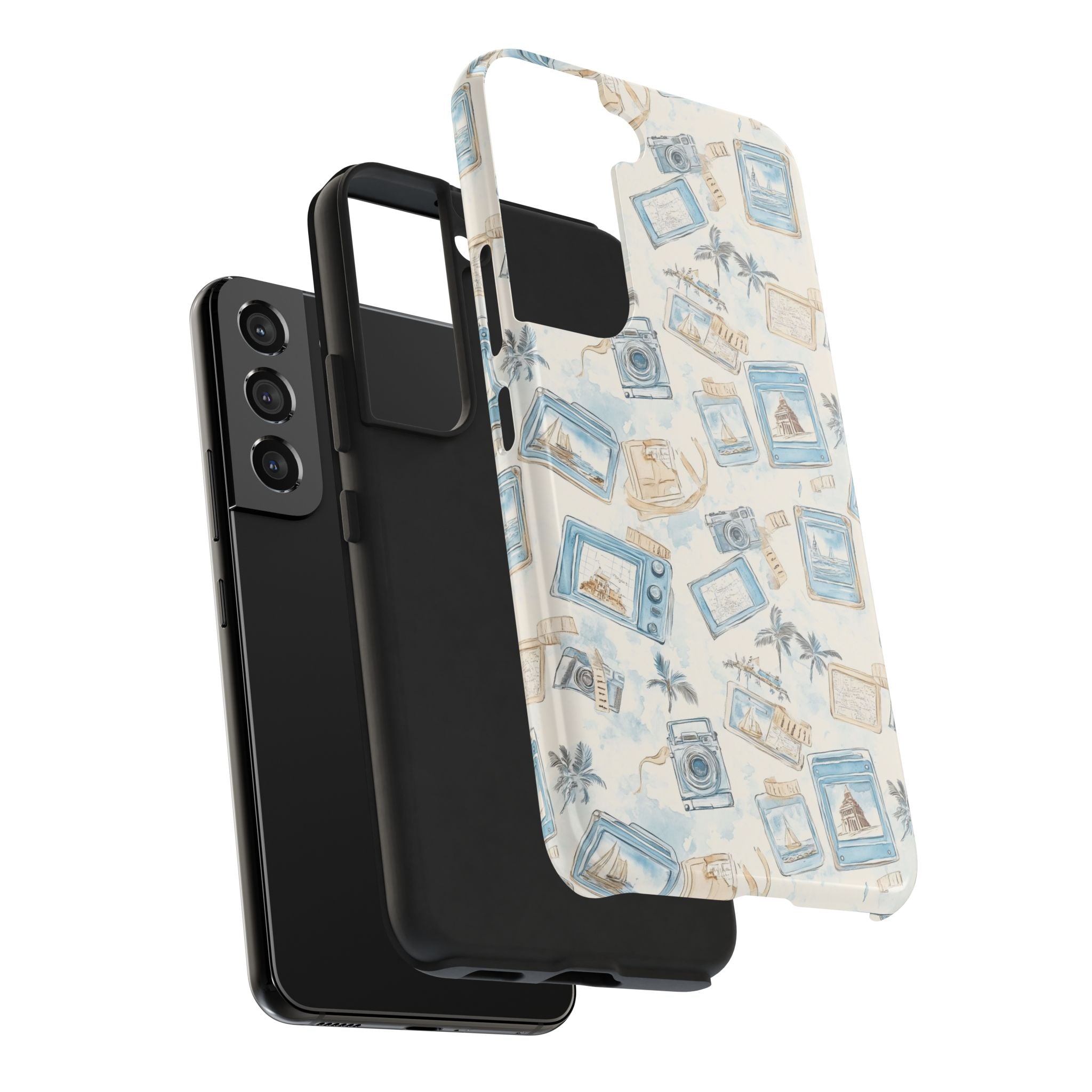 Vintage Vacay- Tough Phone Case - Tropical Vintage Camera Design
