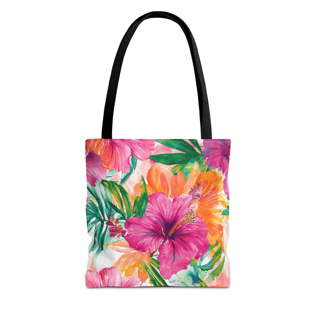 Pink Torpical Floral Tote Bag | Perfect for Beach Days, Shopping, or Gifts | Eco-Friendly, Lightweight, Summer Vibes, Travel Essential