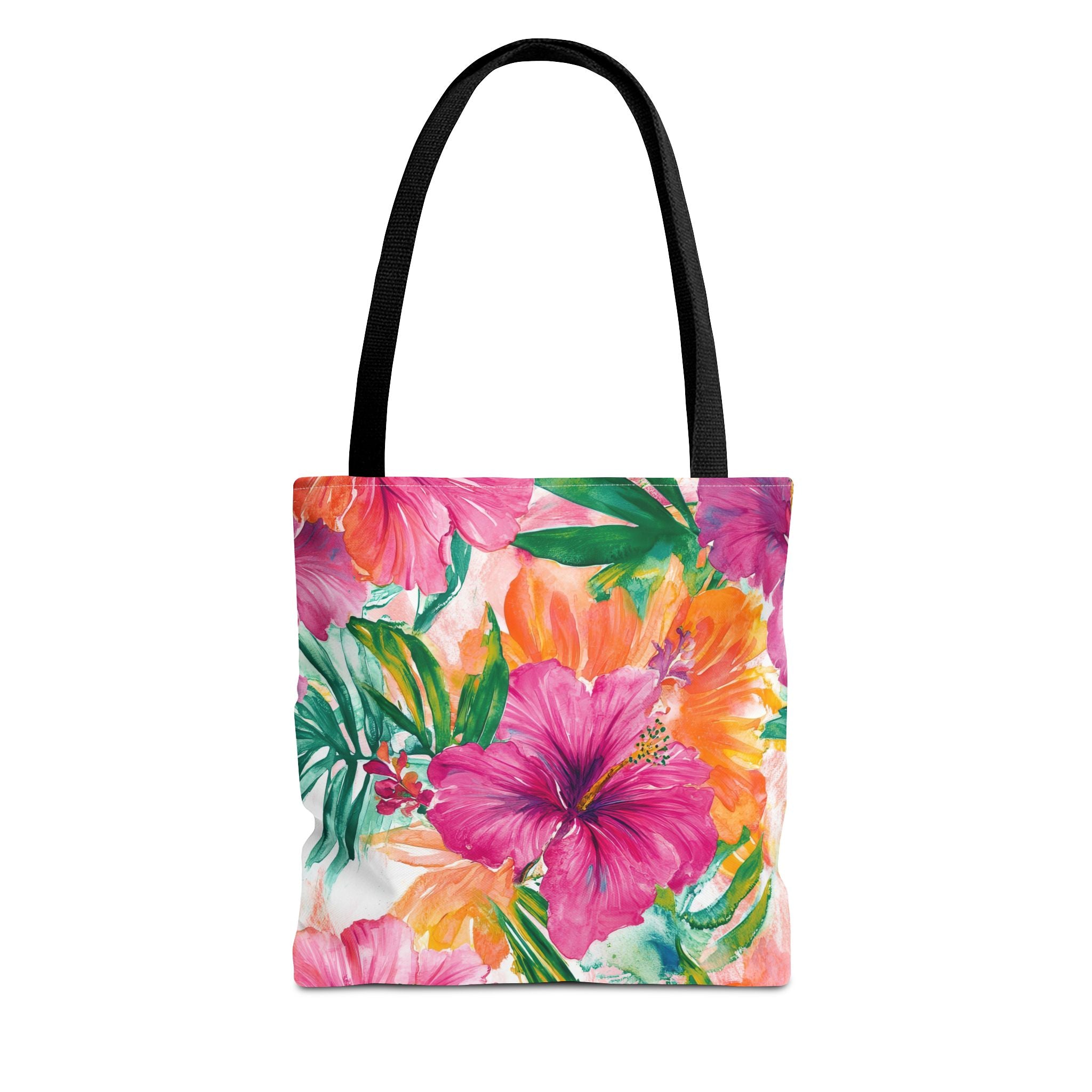 Pink Torpical Floral Tote Bag | Perfect for Beach Days, Shopping, or Gifts | Eco-Friendly, Lightweight, Summer Vibes, Travel Essential
