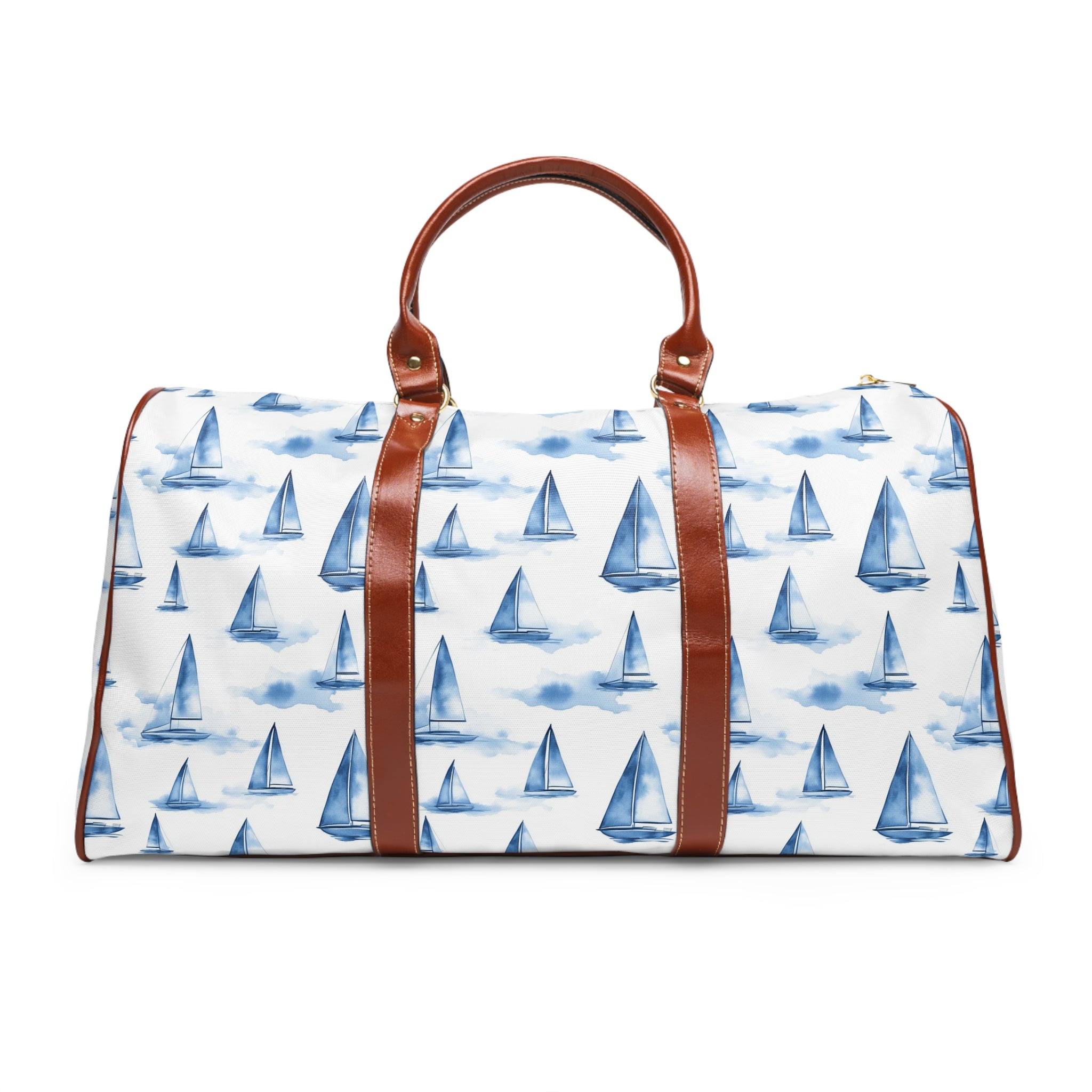 Blue Sailboat - Waterproof Travel Bag: Stylish Beach Tote, Weekend Getaway Organizer, Boating Essential, Perfect Travel Companion, Holiday Gift Idea