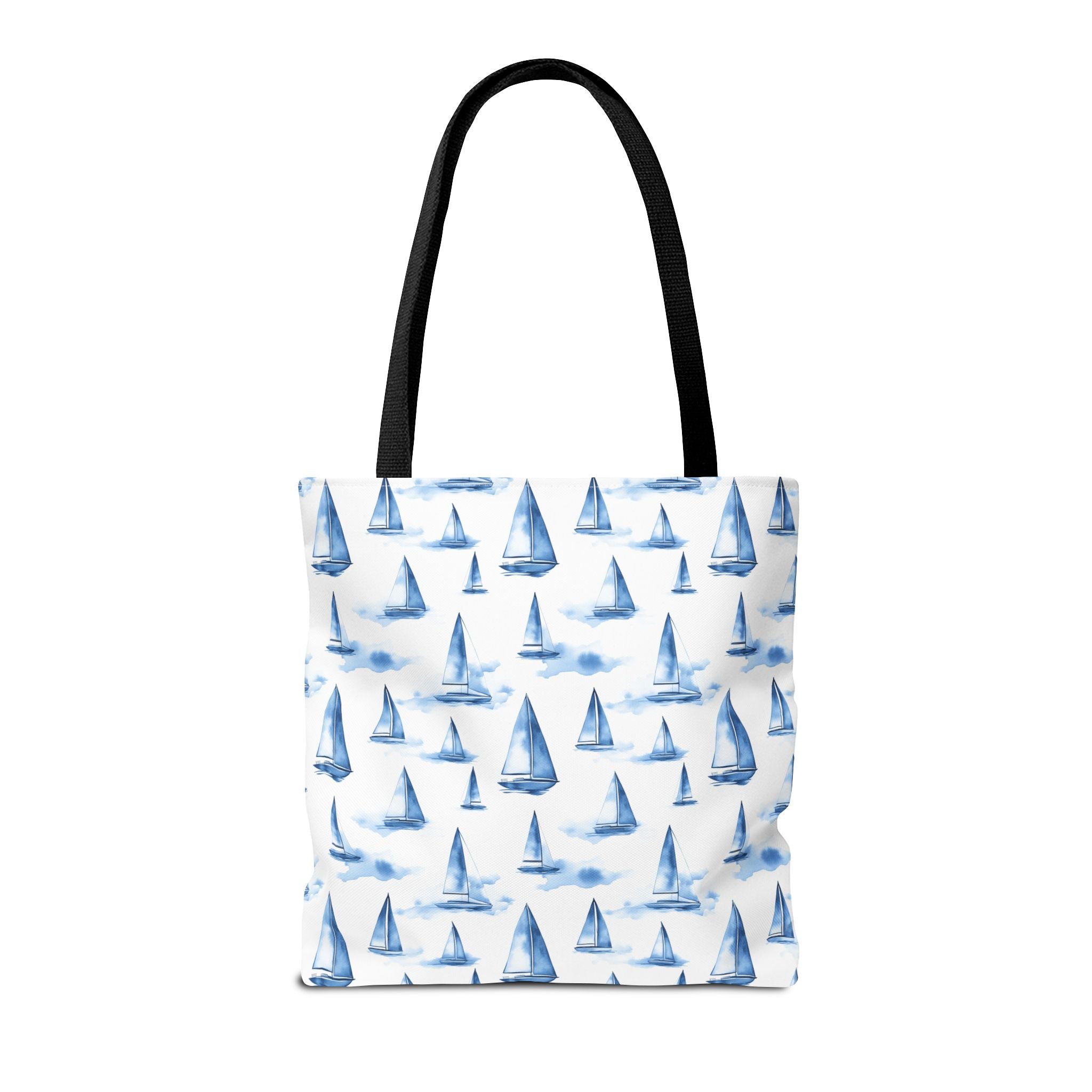 Blue Sail Boat - Nautical Tote Bag, Sailboat Shopping Bag, Beach Tote, Gift for Sailors, Vacation Accessory, Summer Bag
