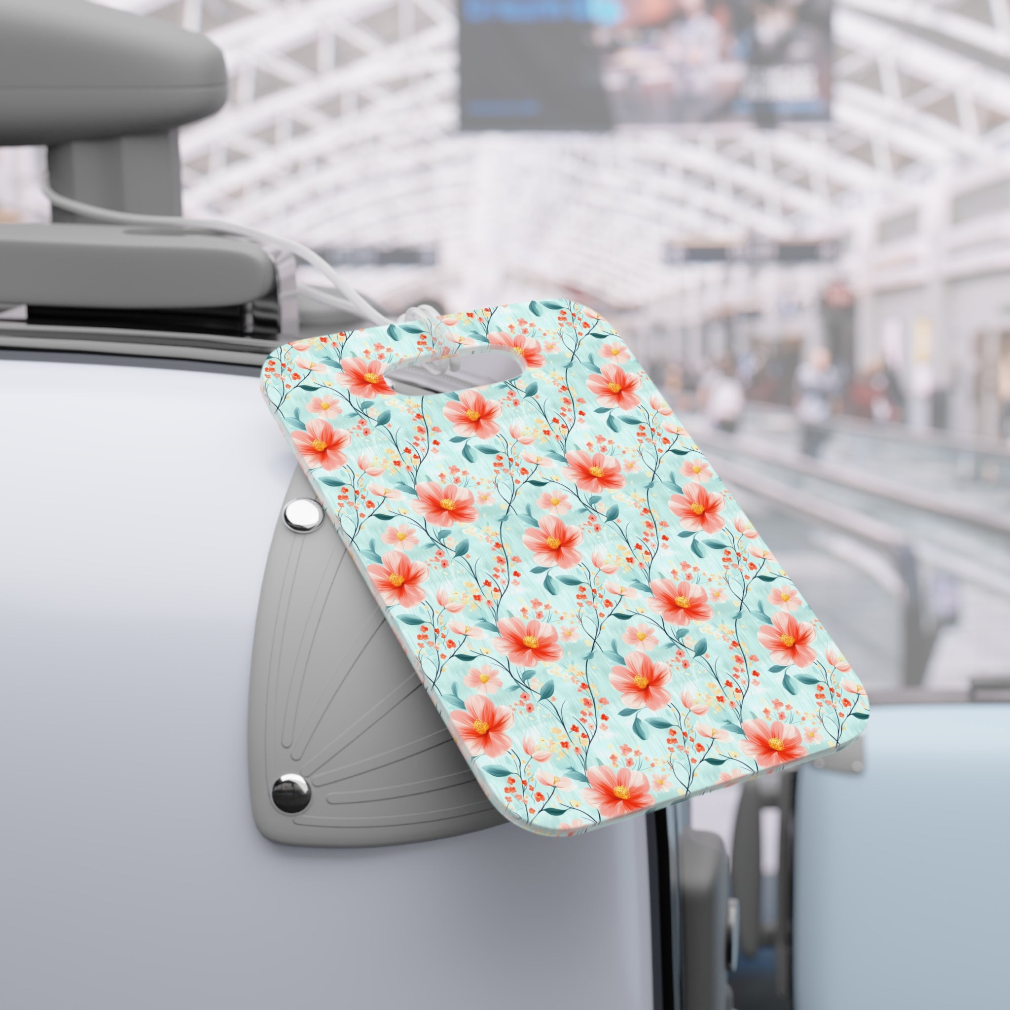 Teal Daisy Luggage Tag, Travel Accessories, Luggage, Vacation must have, Beach Vacation Supplies