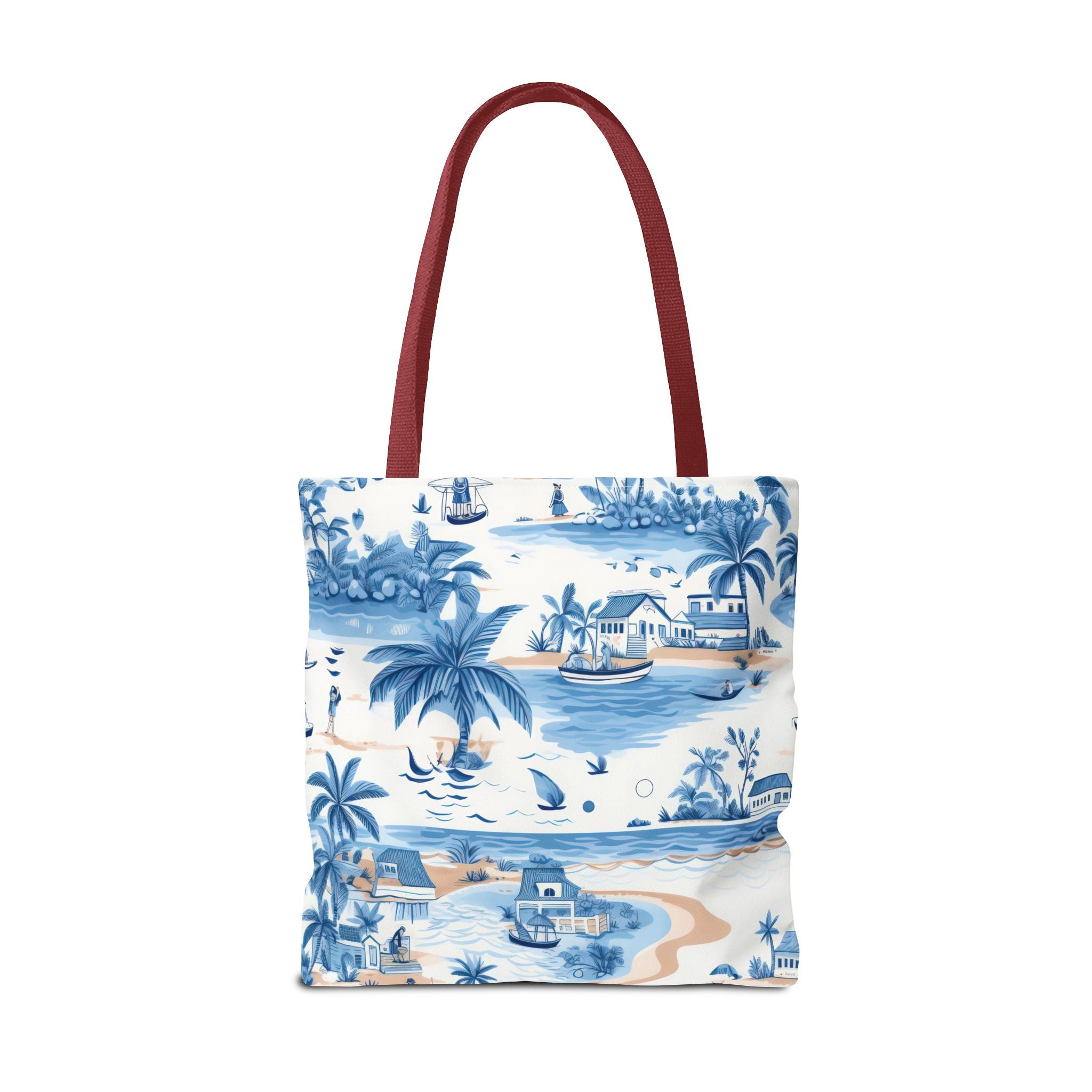 tropical Blue- Coastal Blue Tote Bag - Beach Vibes, Summer Travel, Eco-Friendly Shopping, Vacation Essentials, Gift for Ocean Lovers
