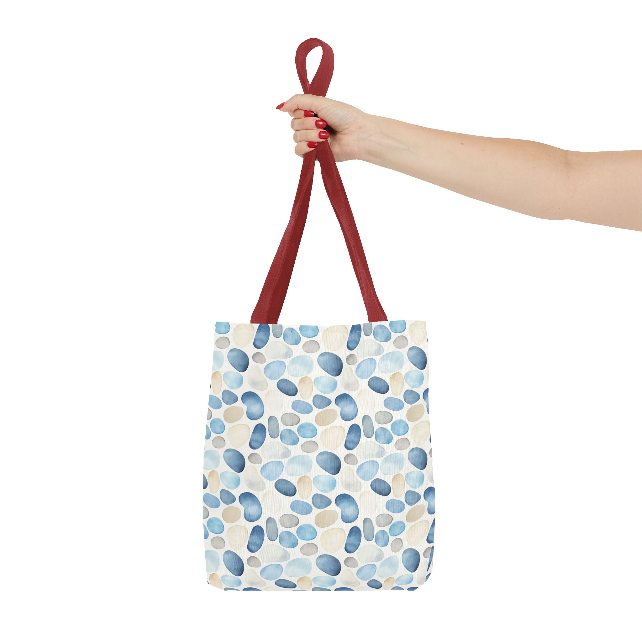 Cobble stone- Tote Bag with Blue Pebble Design | Beach Bag, Grocery Tote, Shopping Bag, Gift Bag, Eco-Friendly Tote