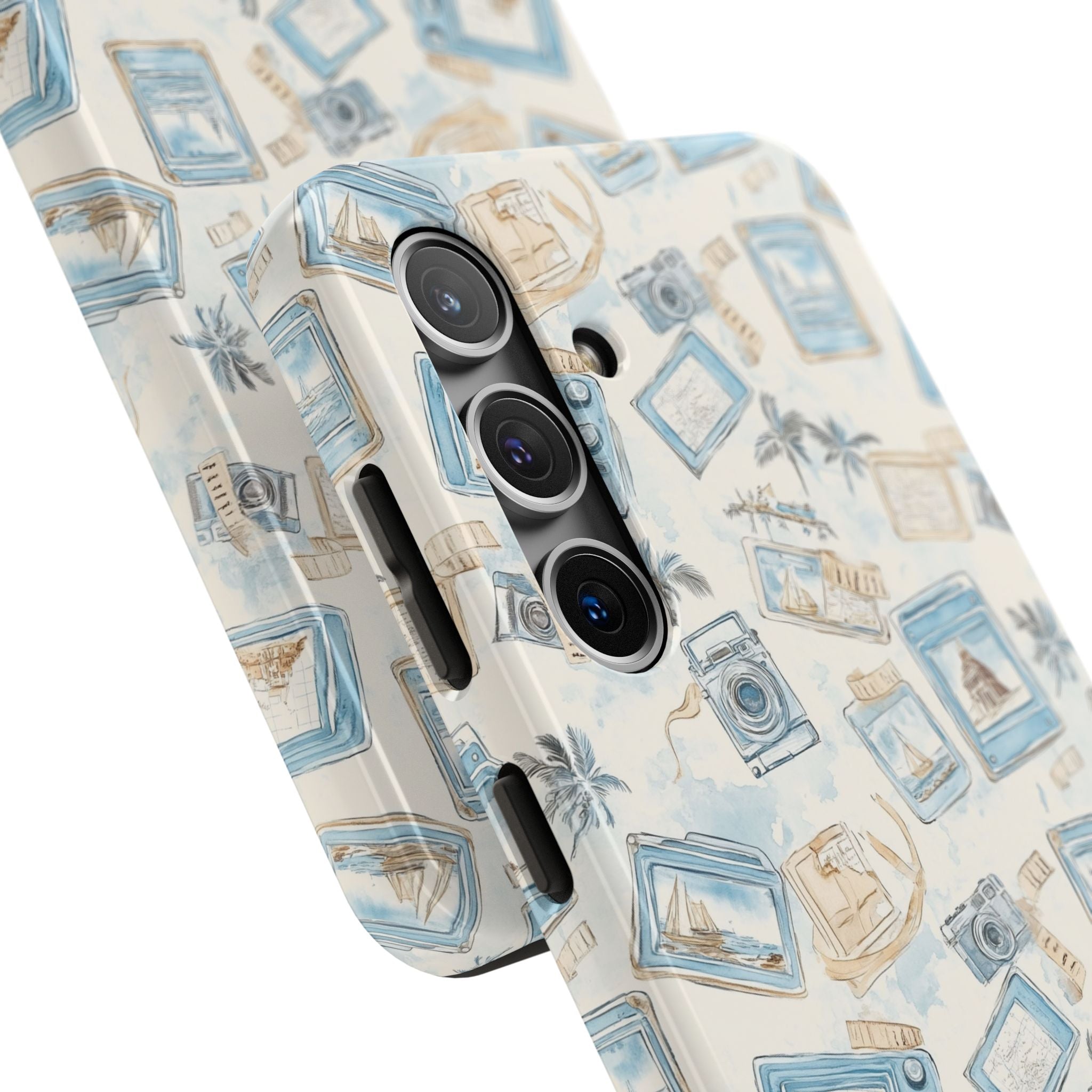 Vintage Vacay- Tough Phone Case - Tropical Vintage Camera Design