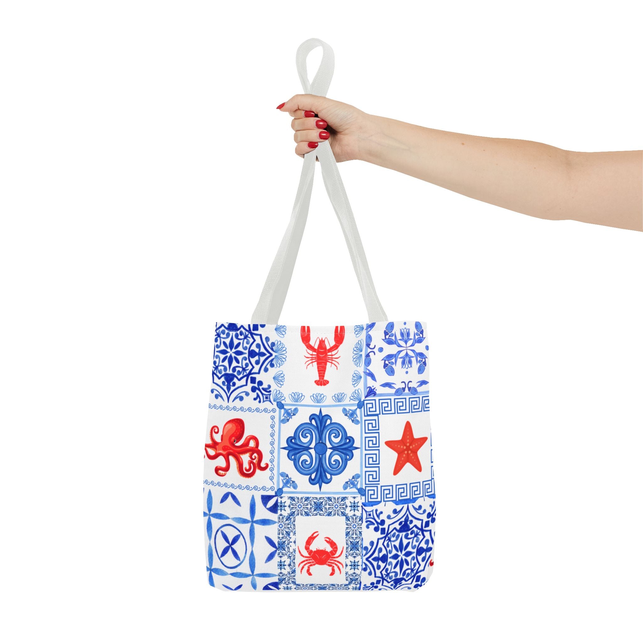 Greek Sea - Ocean-Inspired Tote Bag, Nautical Style, Beach Bags, Gift for Her, Summer Accessory, Trendy Shopping Tote, AOP Design
