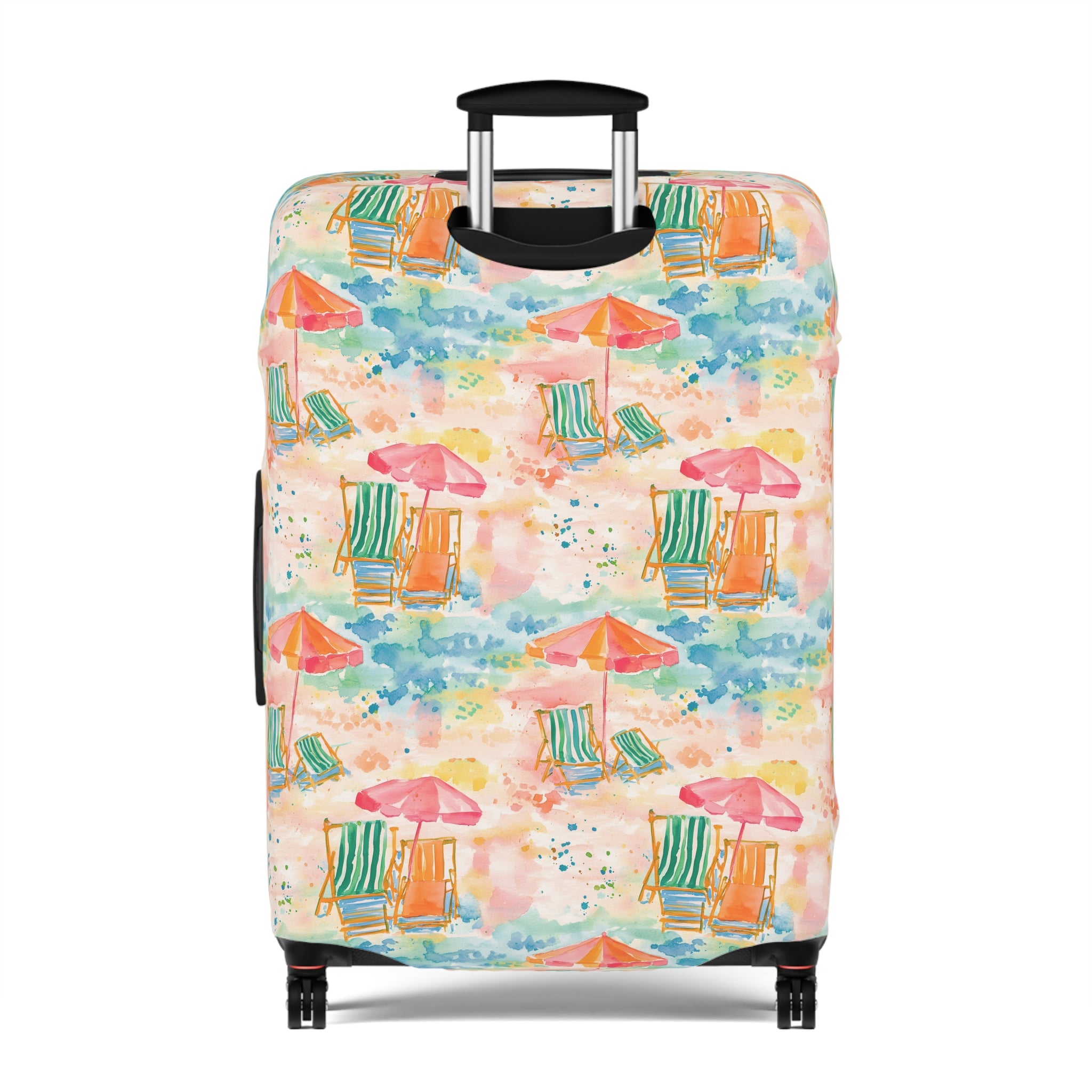 Beach Vibes- Colorful Beach Luggage Cover, Travel Accessory, Stylish Suitcase Protector, Vacation Gear, Summer Travel Essentials, Gift for Travelers