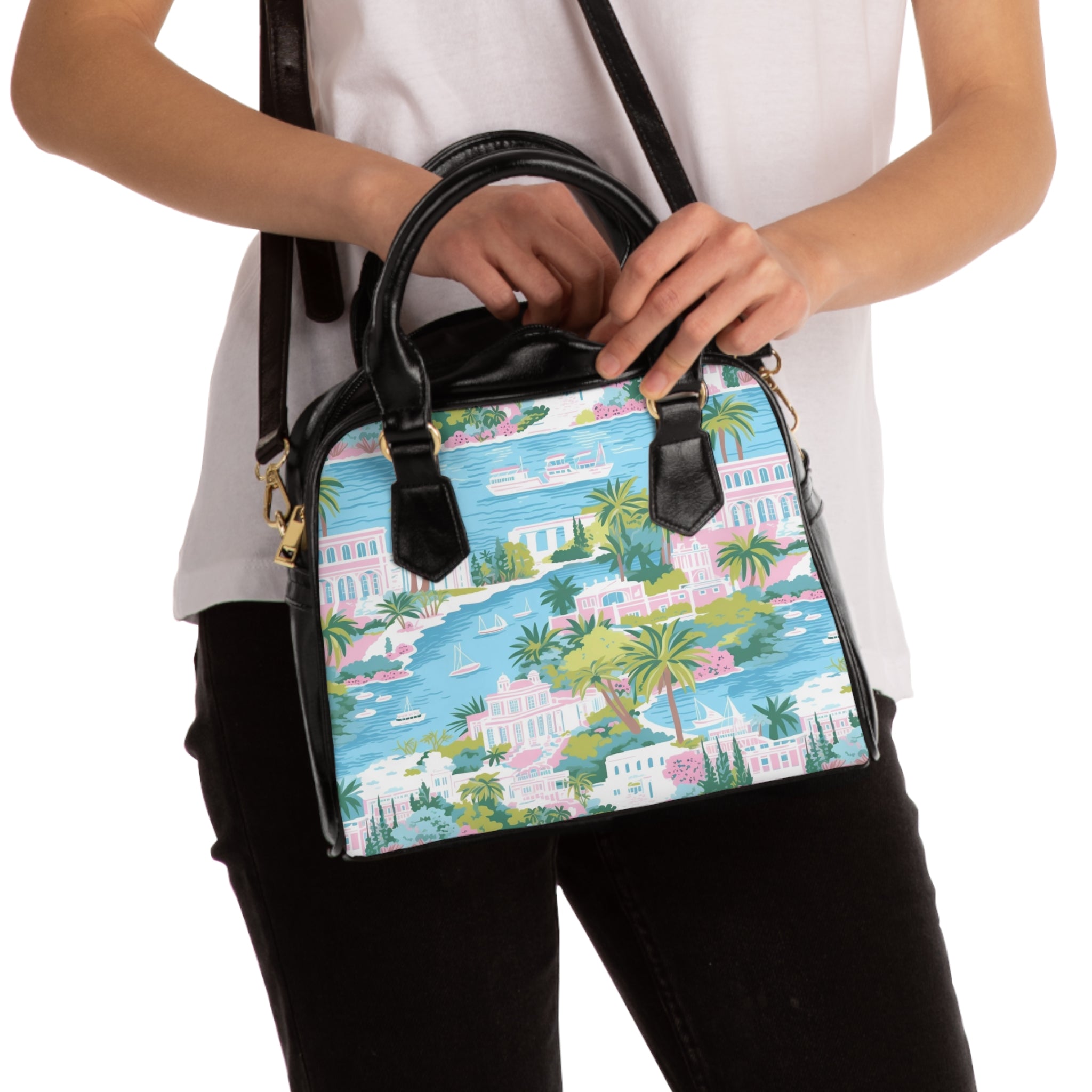 Greek Island - Tropical Shoulder Handbag – Perfect for Summer Adventures, Beach Days, and Stylish Outings, Feminine, Practical, Trendy, Chic, [...]