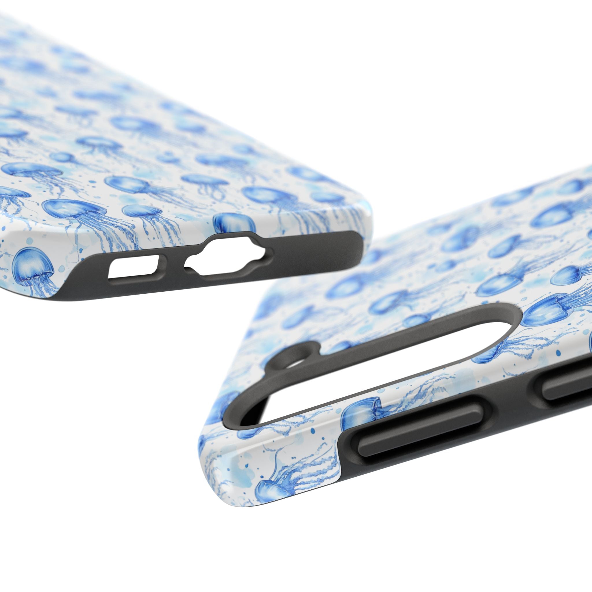 Blue Jellyfish Tough Phone Case | Unique Ocean Vibe | Gift for Marine Lovers, Durable Protection, Trendy Accessories, Beach Theme