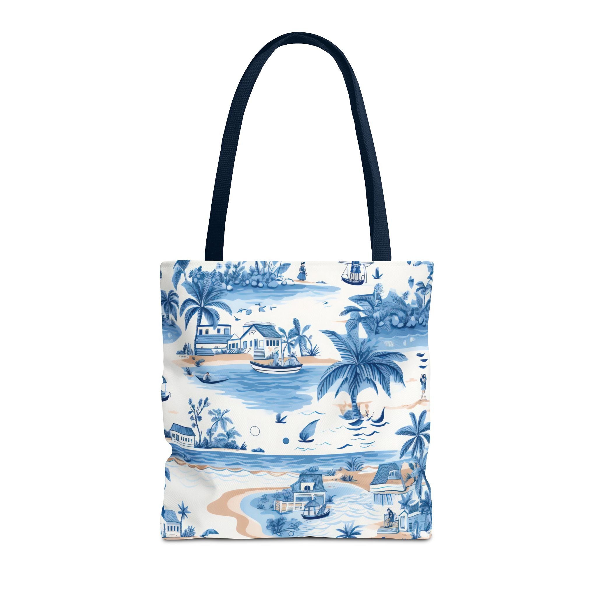 tropical Blue- Coastal Blue Tote Bag - Beach Vibes, Summer Travel, Eco-Friendly Shopping, Vacation Essentials, Gift for Ocean Lovers
