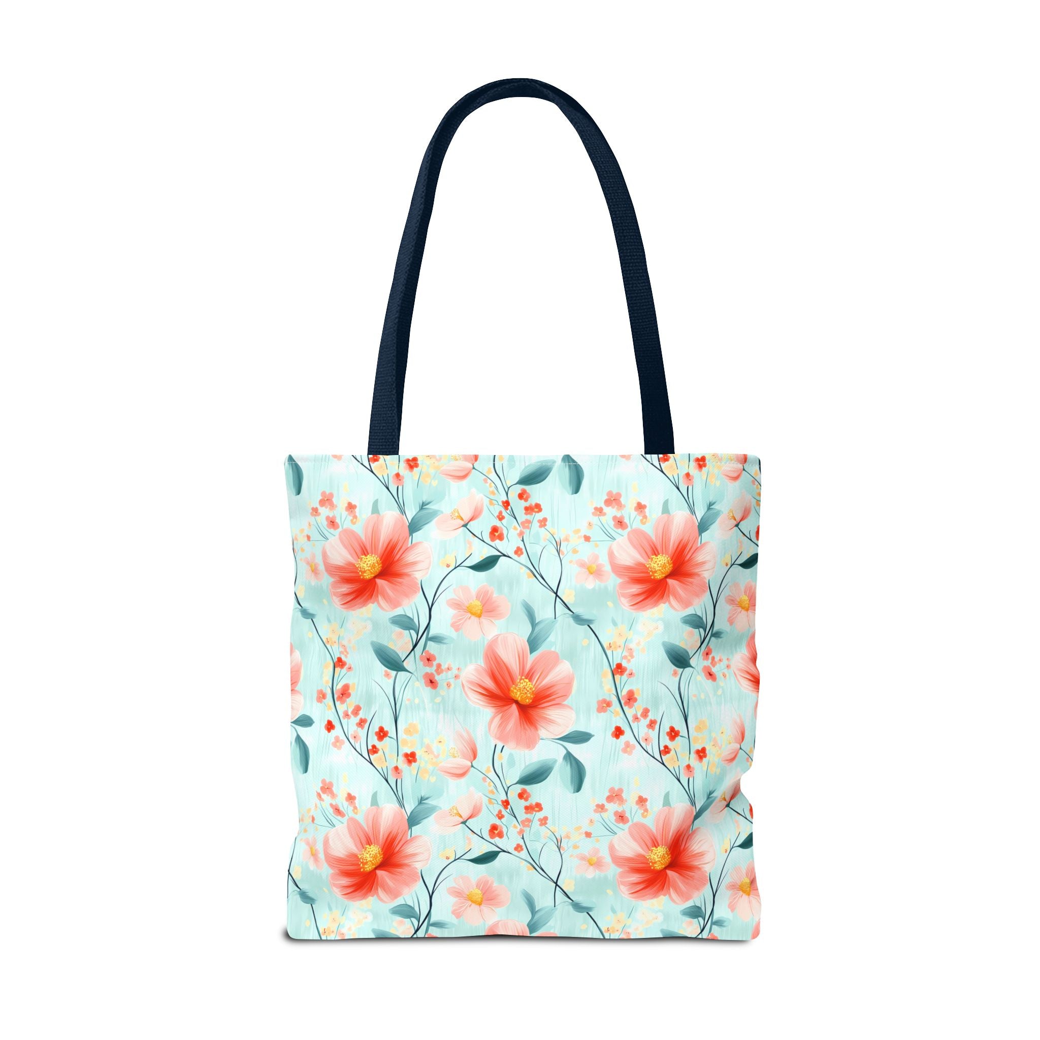 Teal Daisy - Floral Tote Bag, Boho Chic Carryall, Beach Bag, Gifts for Her, Spring Fashion Accessory, Eco-Friendly Shopping Bag