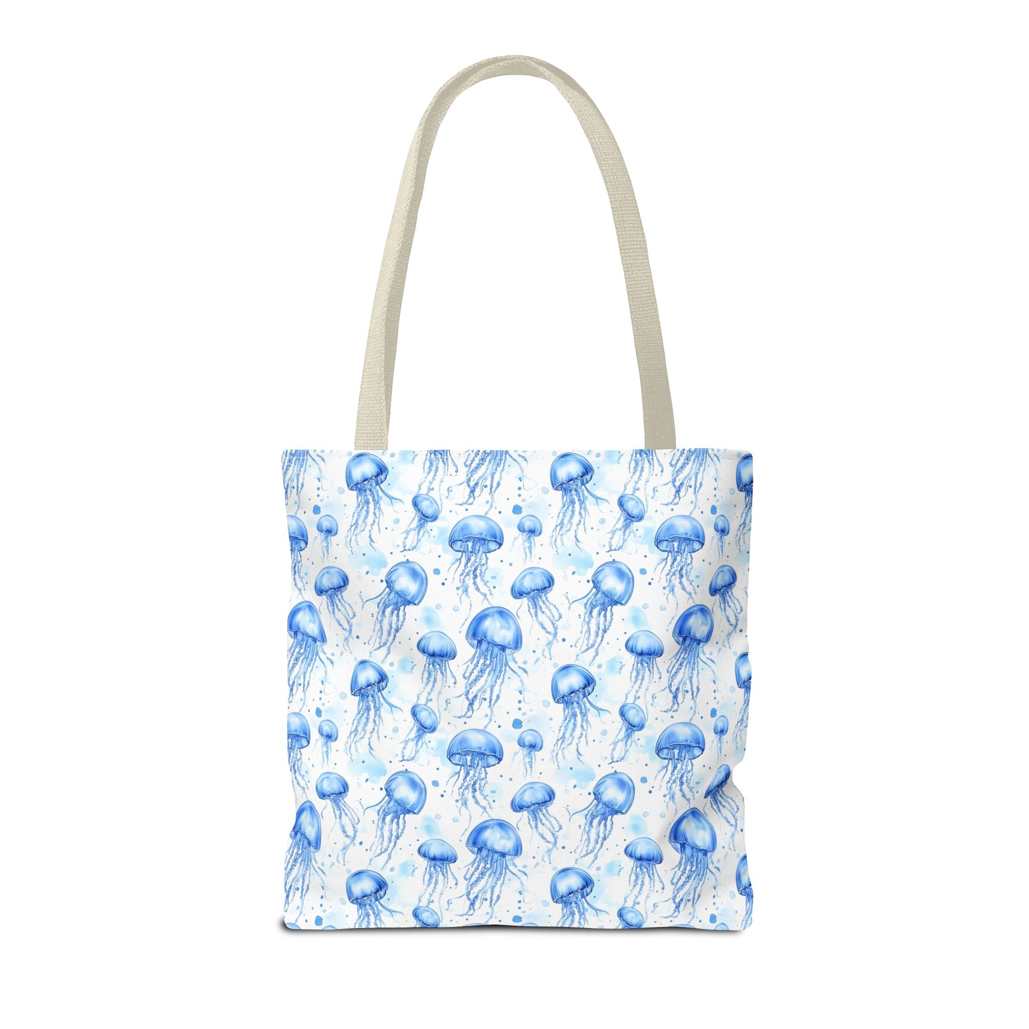 Blue Jellyfish Tote Bag - Ocean-Inspired Carryall, Beach Bag, Eco-Friendly Shopping Tote, Perfect Gift for Sea Lovers