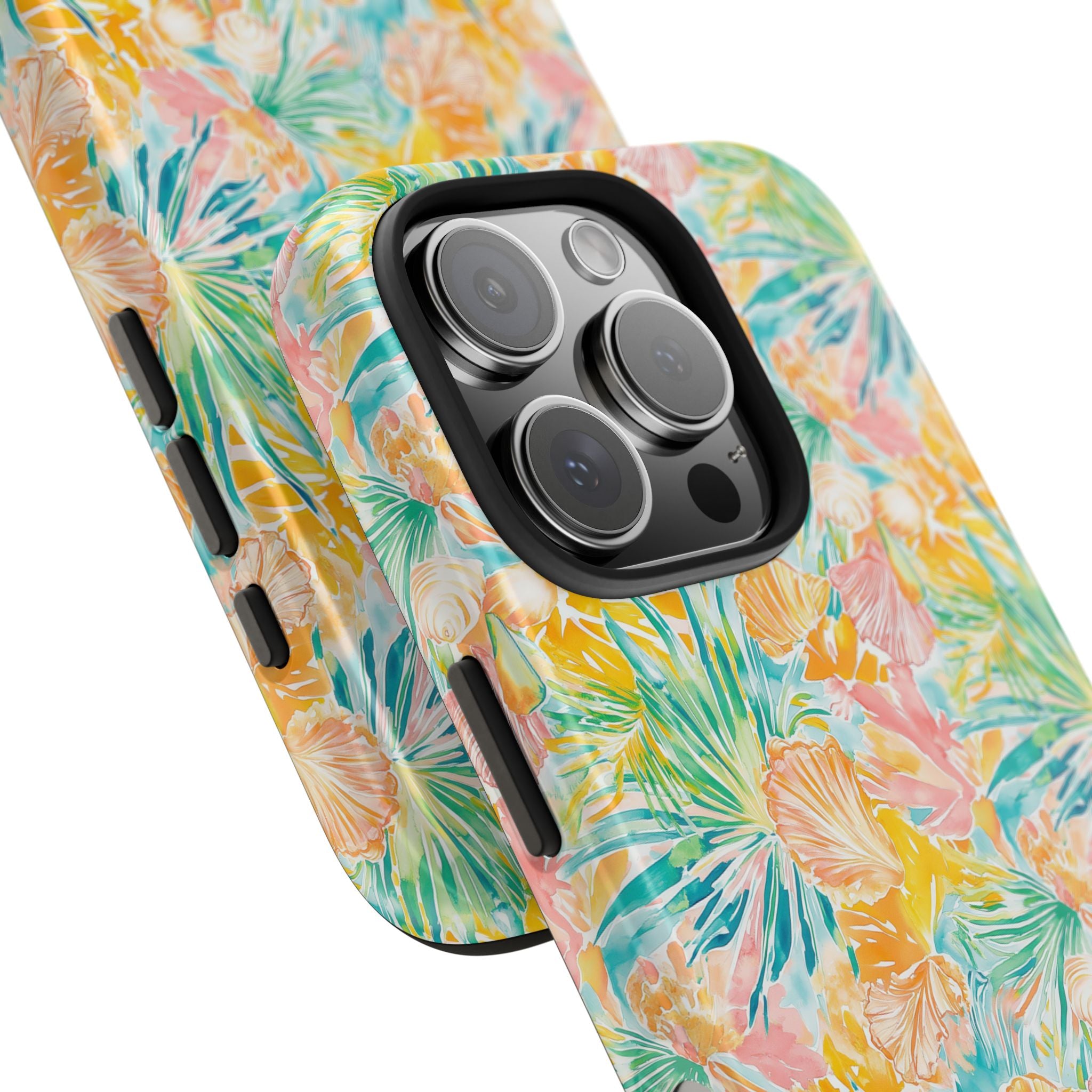 Neon Tropics- Tough Phone Cases, Floral Phone Covers, Summer Accessories, Stylish Phone Protection, Gifts for Her