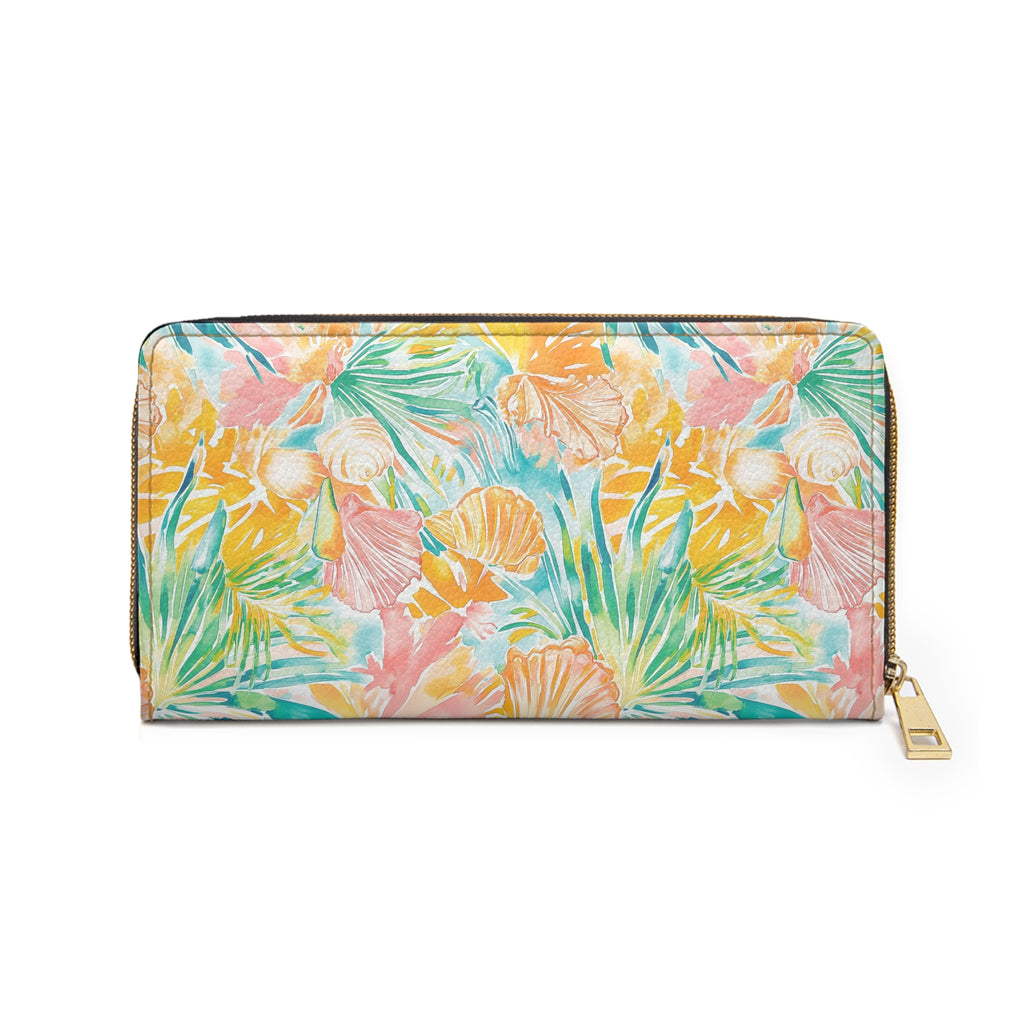 Neon Tropics Vegan Leather Wallet - Perfect for Summer Adventures, Beach Days, Travel, Gifts, and Everyday Use
