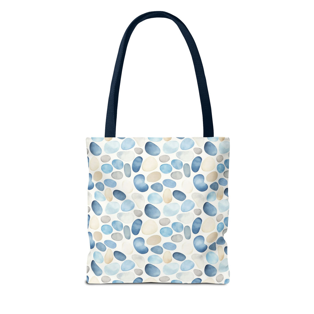 Cobble stone- Tote Bag with Blue Pebble Design | Beach Bag, Grocery Tote, Shopping Bag, Gift Bag, Eco-Friendly Tote