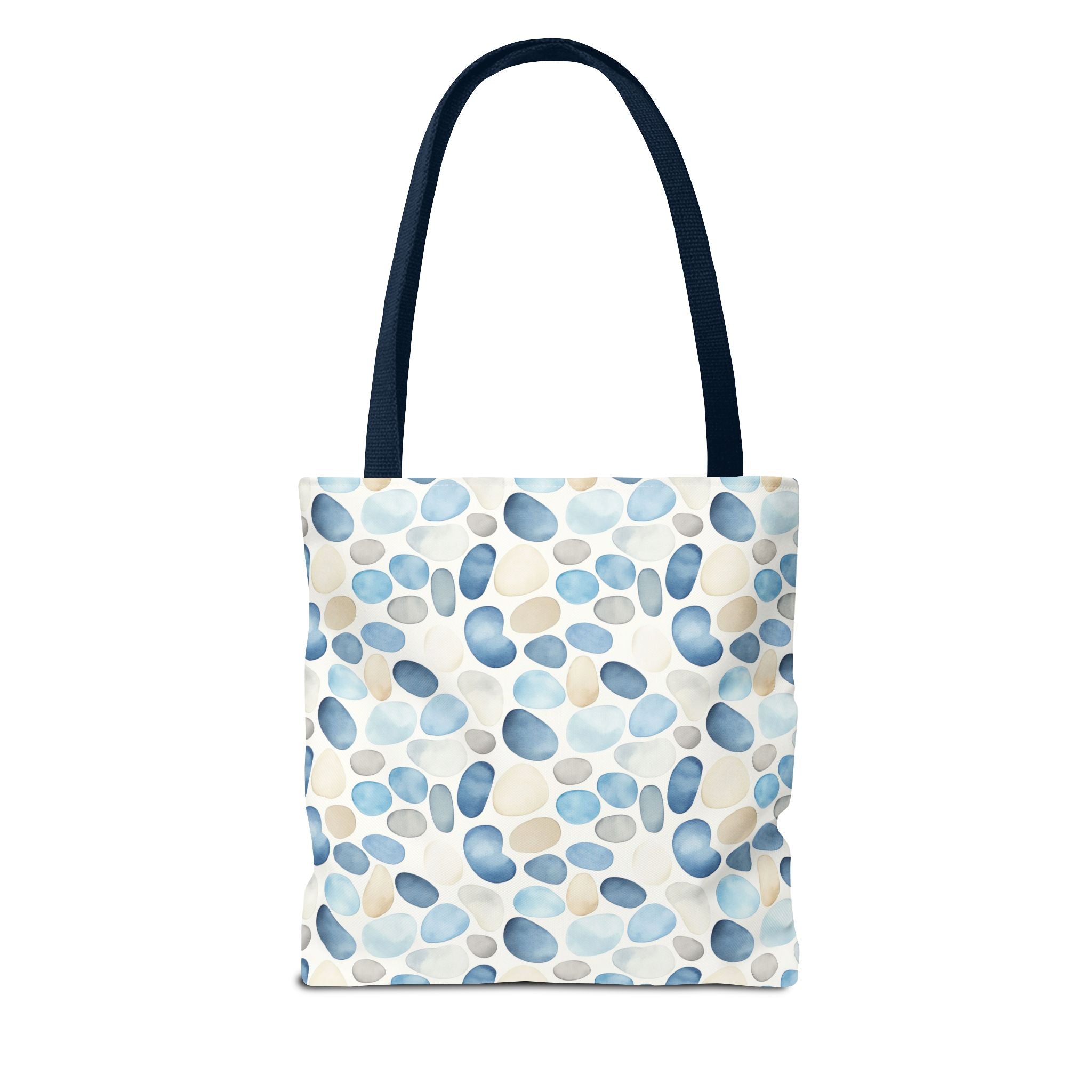 Cobble stone- Tote Bag with Blue Pebble Design | Beach Bag, Grocery Tote, Shopping Bag, Gift Bag, Eco-Friendly Tote