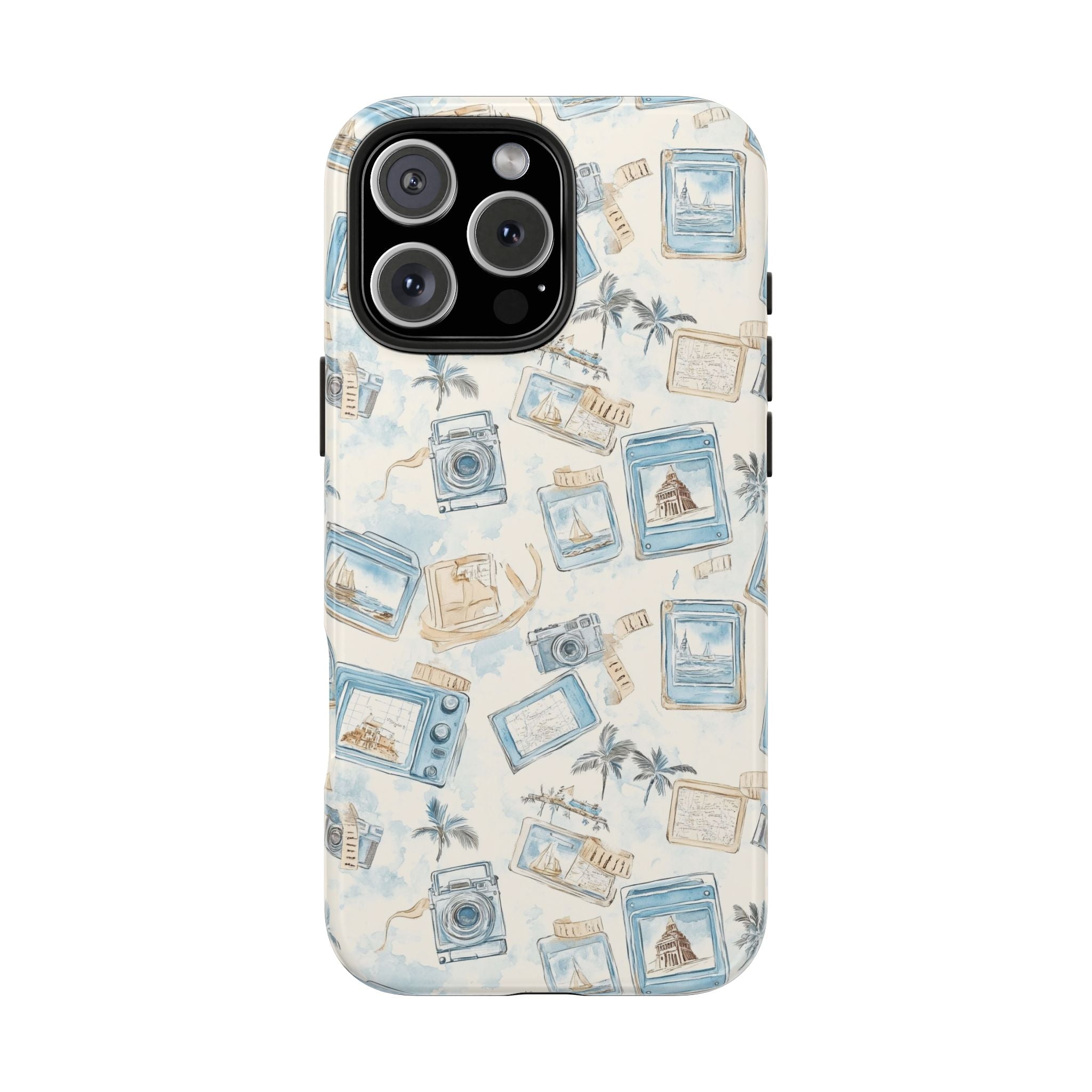 Vintage Vacay- Tough Phone Case - Tropical Vintage Camera Design