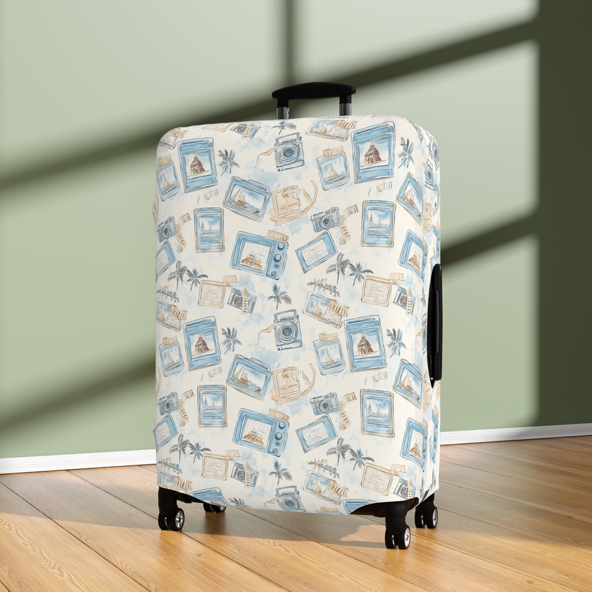 Vintage Vacay - Travel-Inspired Luggage Cover, Vintage Travel Luggage Protector, Airport Accessories, Unique Luggage Wrap, Gift for Travelers, [...]
