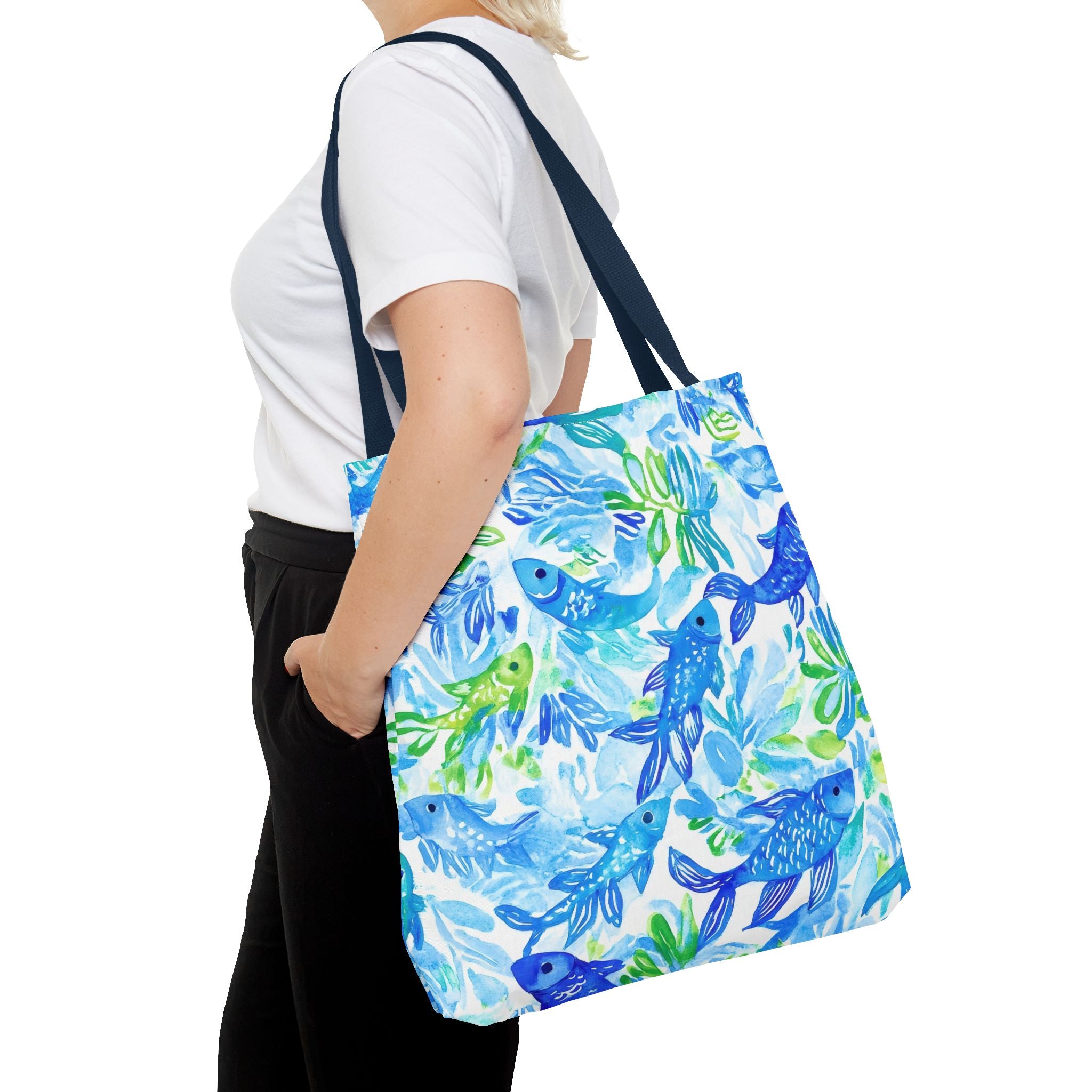 Vibrant Fish- Colorful Fish Tote Bag, Beach Bag, Shopping Tote, Eco-Friendly Reusable Bag, Gift for Ocean Lovers, Summer Accessory