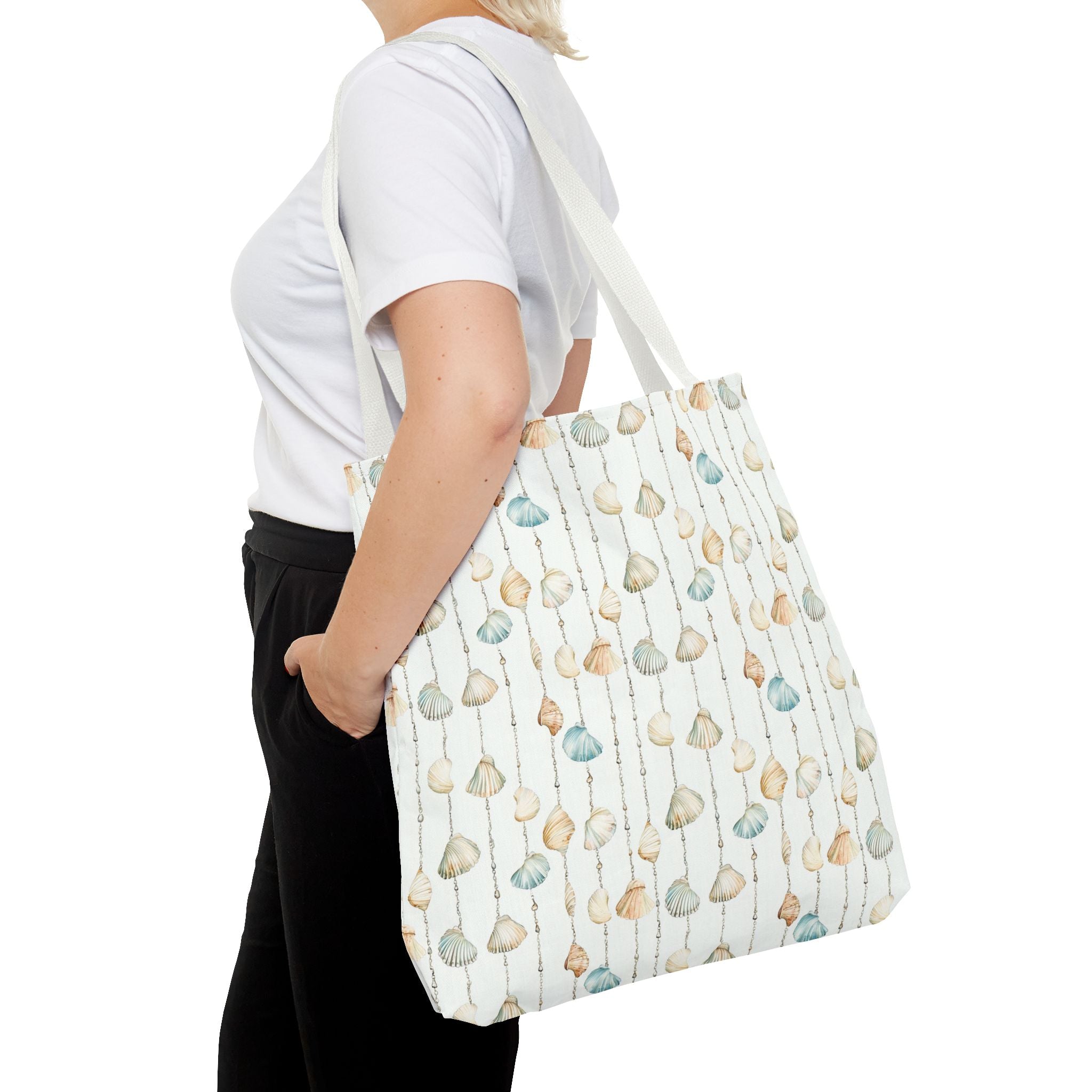 Seashell Lovers- Chic Patterns Tote Bag, Stylish Handbag, Reusable Shopping Tote, Beach Bag, Gift for Her, Eco-Friendly Bag, Casual Purse
