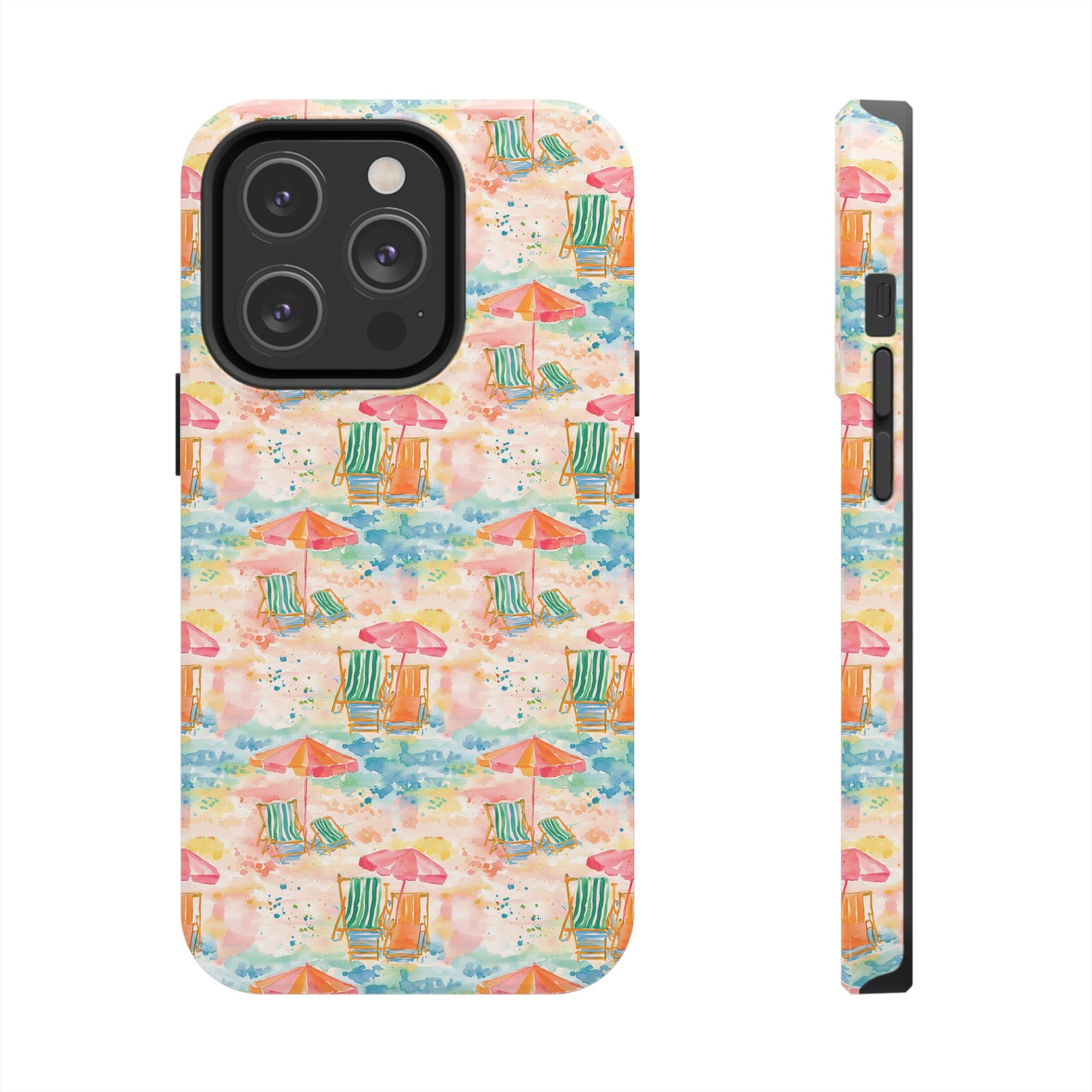 Beach Vibes - Colorful Beach Scene Tough Phone Cases | Summer Vibes, Beach Lover Gift, Durable Case, Phone Accessories, Fun Design