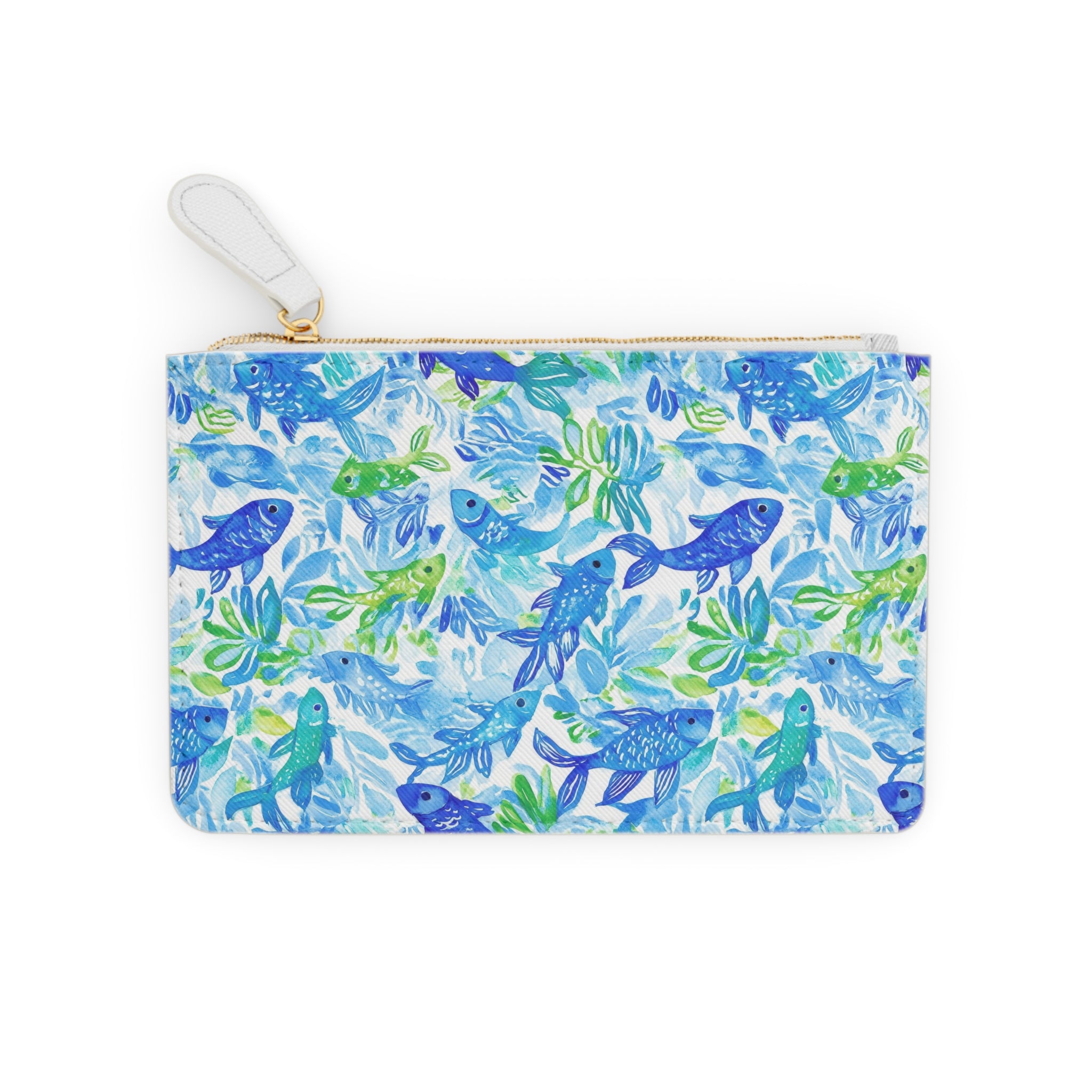 Vibrant Fish Mini Vegan Leather Clutch Bag, Nautical Clutch, Ocean Themed Bag, Gift for her