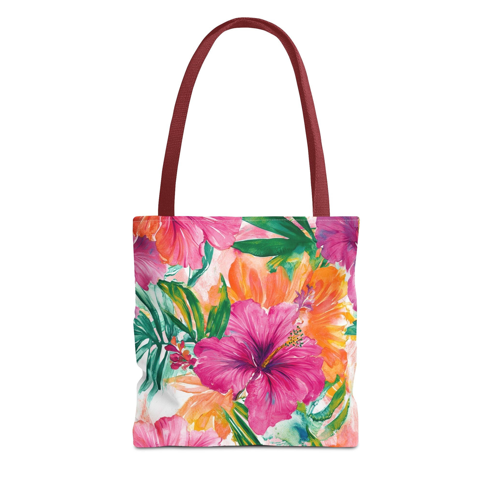 Pink Torpical Floral Tote Bag | Perfect for Beach Days, Shopping, or Gifts | Eco-Friendly, Lightweight, Summer Vibes, Travel Essential
