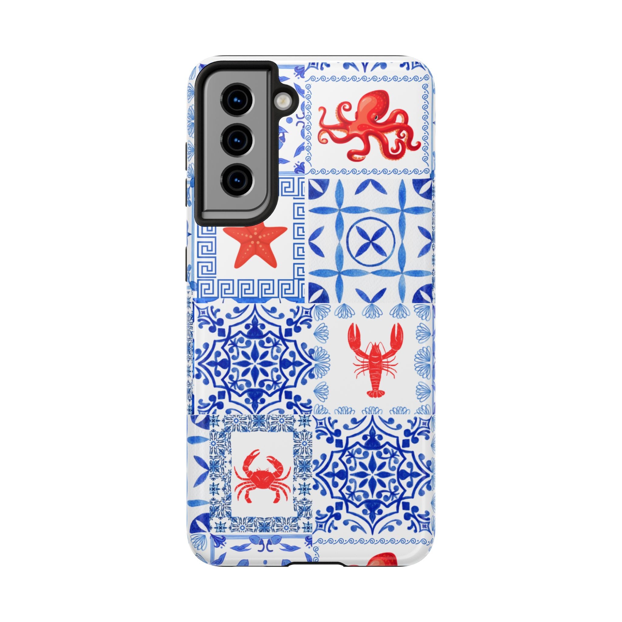 Greek Sea- Coastal Chic Phone Case - Nautical Sea Life Design, Marine Themed Tough Case, Ocean Lover Gift, Beach Decor, Summer Vibes