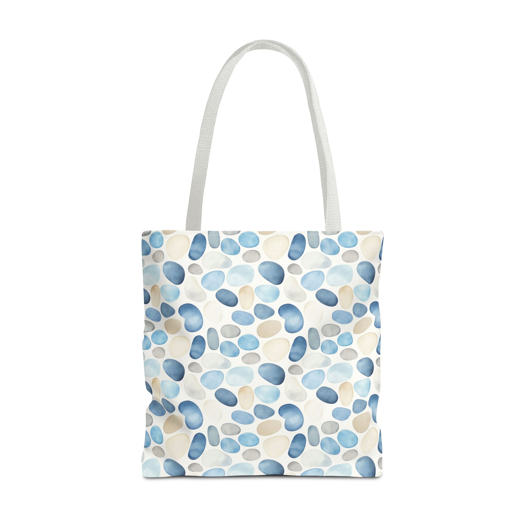 Cobble stone- Tote Bag with Blue Pebble Design | Beach Bag, Grocery Tote, Shopping Bag, Gift Bag, Eco-Friendly Tote