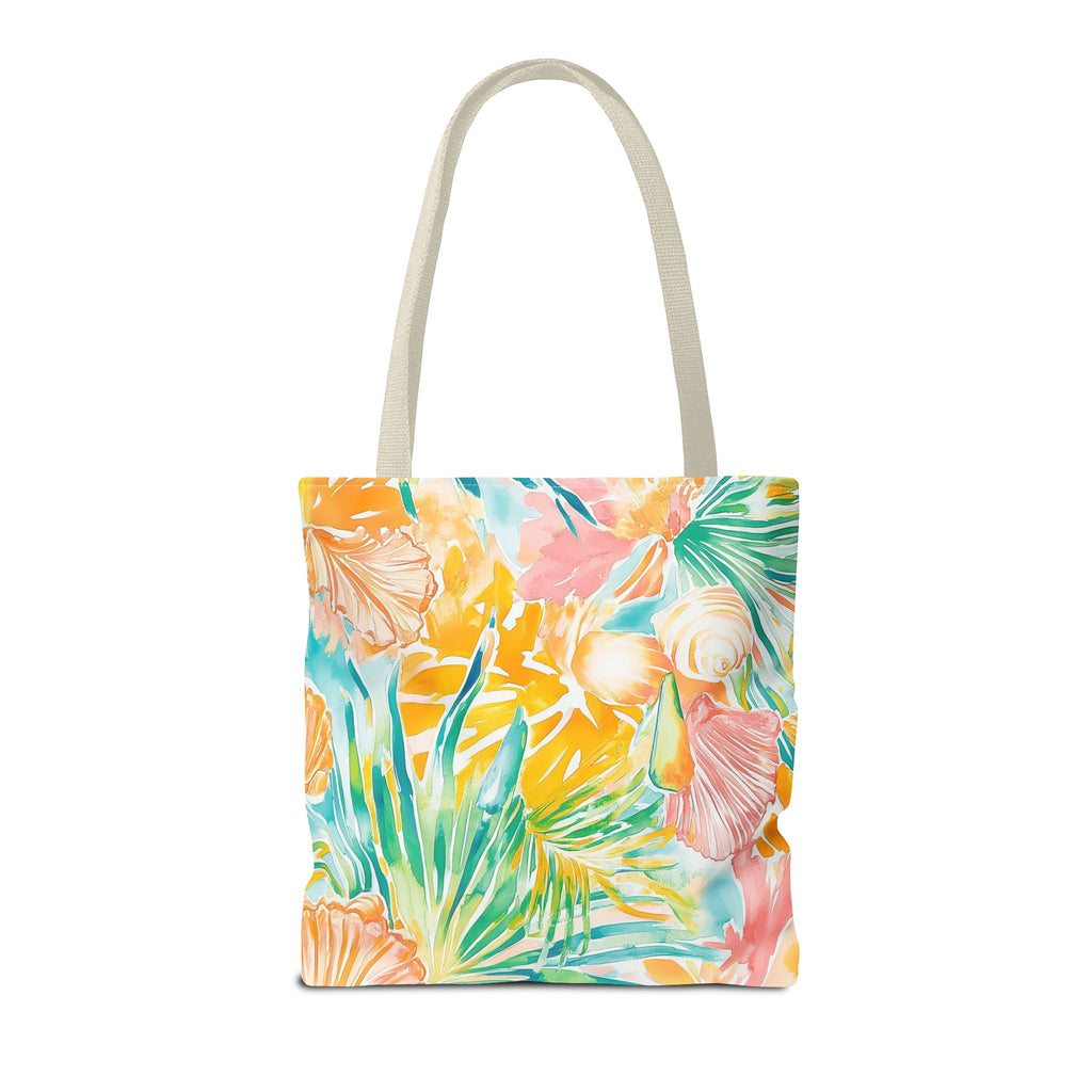 Neon Tropics Floral Tote Bag - Beach Bag, Shopping Tote, Eco-Friendly Gift, Summer Accessories, Unique Handbag