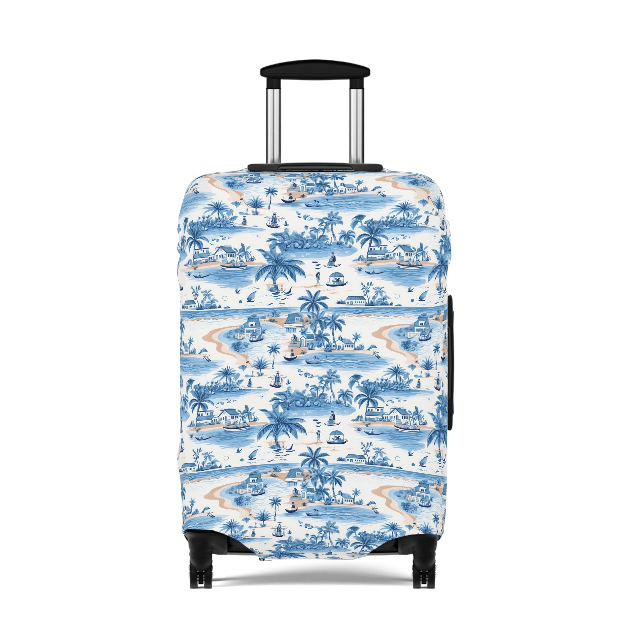 Tropical Blue- Chic Travel Luggage Cover | Stylish Case for Suitcase, Travel Accessory, Gift for Travelers, Personalized Luggage Protection