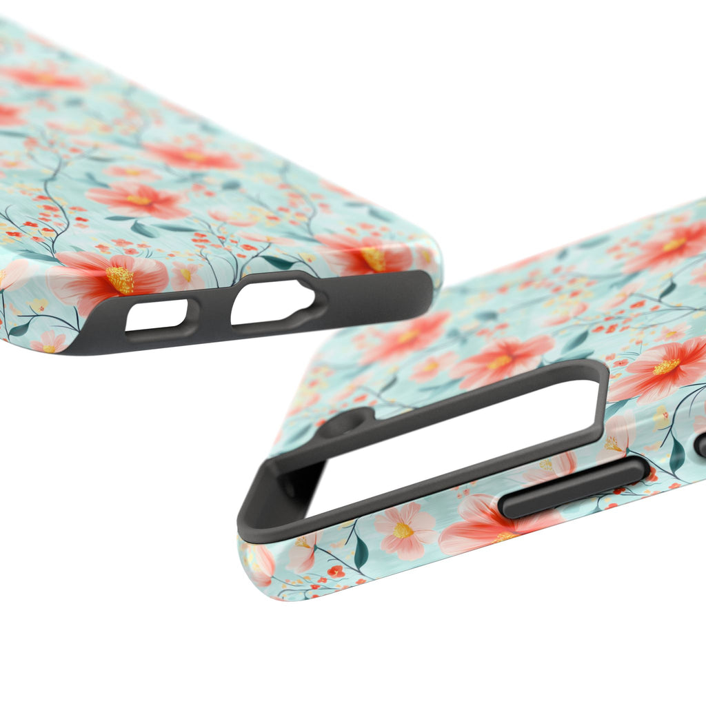 Teal Daisy- Floral Tough Phone Cases, Durable Phone Cover, Stylish Cell Phone Case, Protective Case for Women, Gift for Flower Lovers