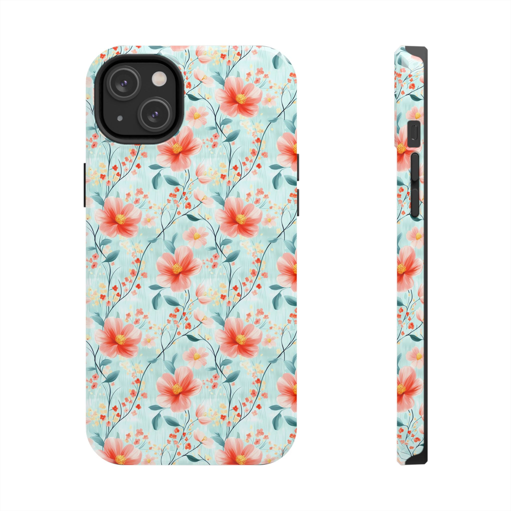 Teal Daisy- Floral Tough Phone Cases, Durable Phone Cover, Stylish Cell Phone Case, Protective Case for Women, Gift for Flower Lovers