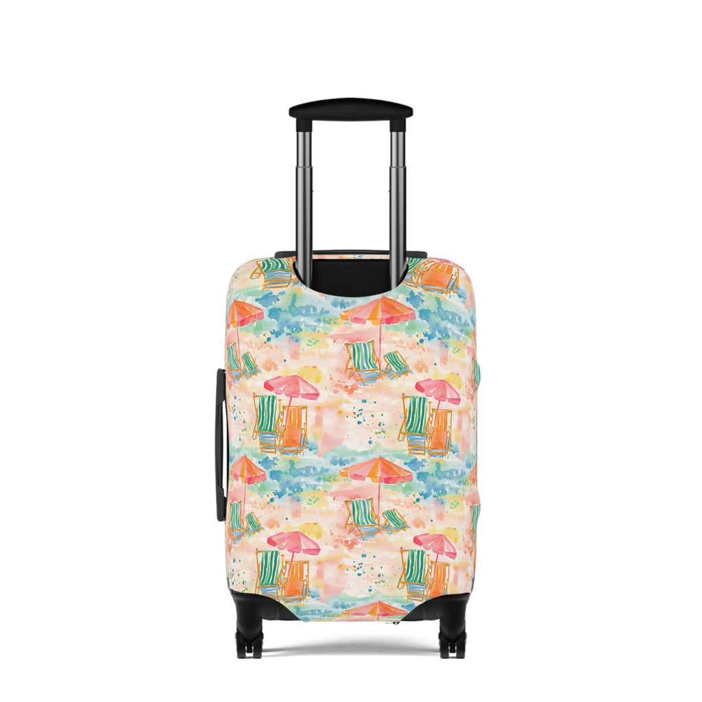 Beach Vibes- Colorful Beach Luggage Cover, Travel Accessory, Stylish Suitcase Protector, Vacation Gear, Summer Travel Essentials, Gift for Travelers