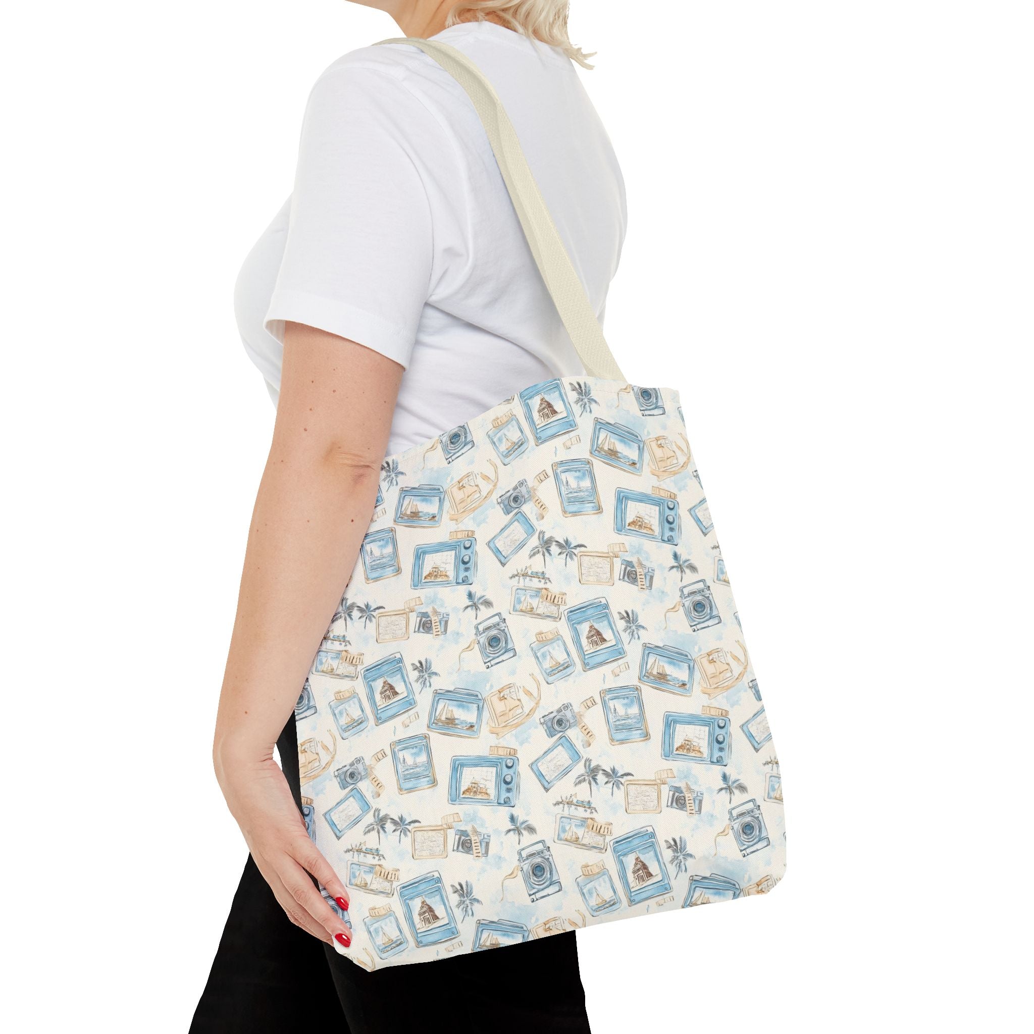 Vintage Vacay- Beach Vibes Tote Bag, Ocean Tote, Summer Accessories, Vacation Ready Bag, Coastal Shopping Bag, Gift for Travelers