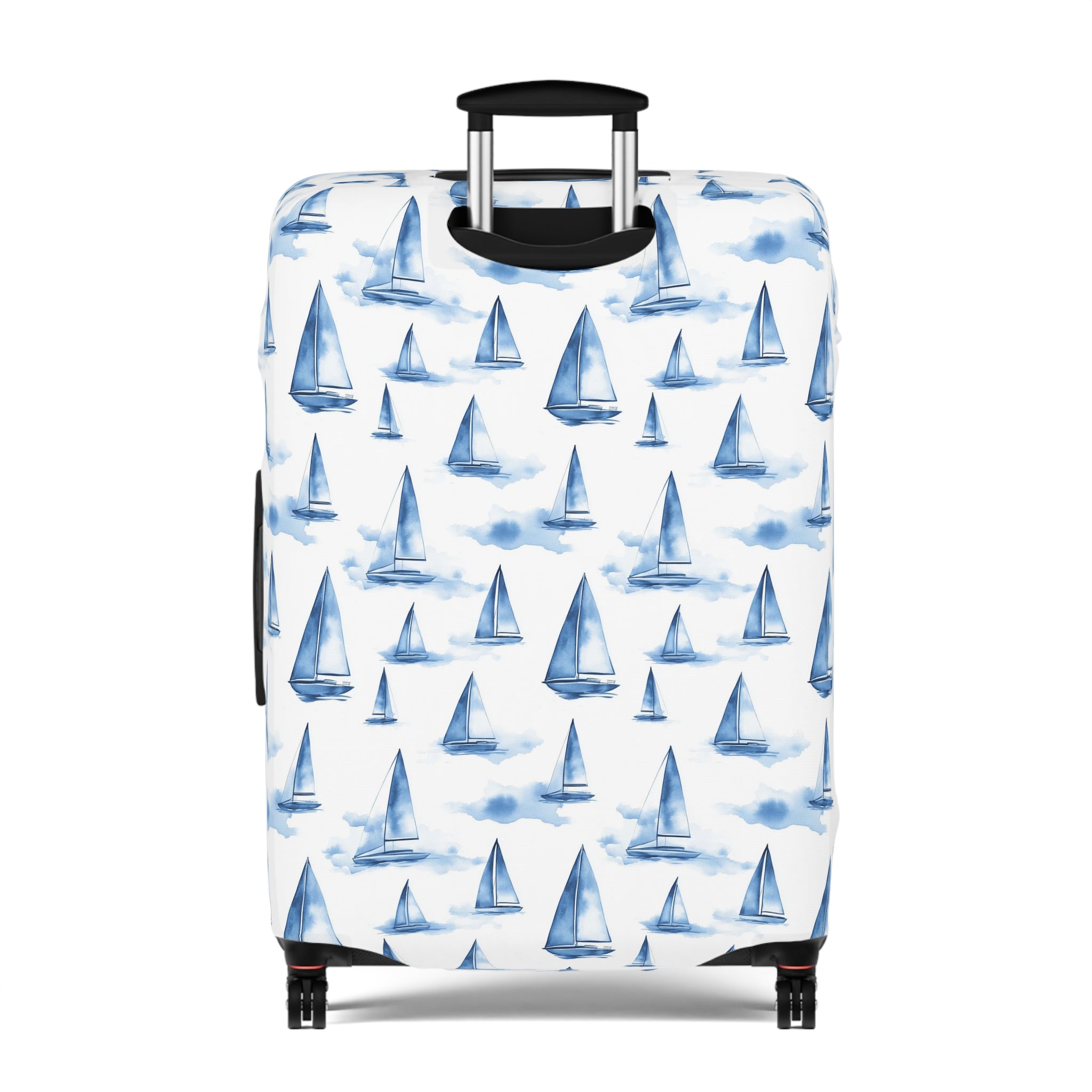 Blue Sailboat - Watercolor Sailboat Luggage Cover - Travel Accessory, Nautical Theme, Vacation Essentials, Personalized Luggage Sleeve, Gift Idea