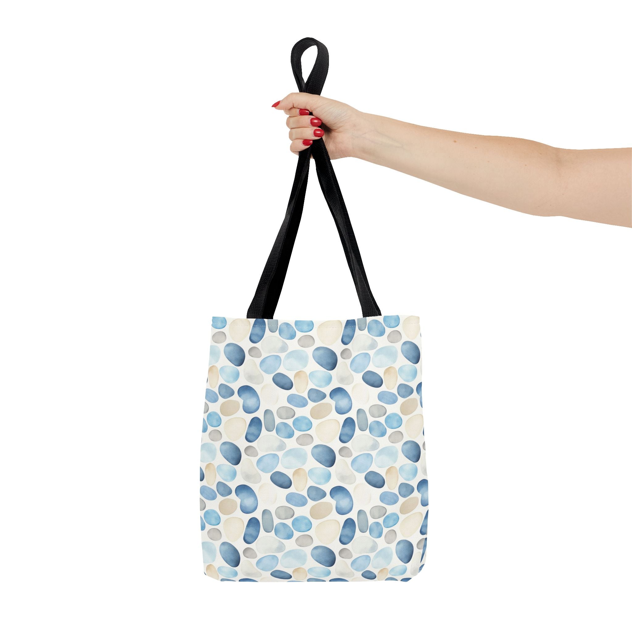 Cobble stone- Tote Bag with Blue Pebble Design | Beach Bag, Grocery Tote, Shopping Bag, Gift Bag, Eco-Friendly Tote