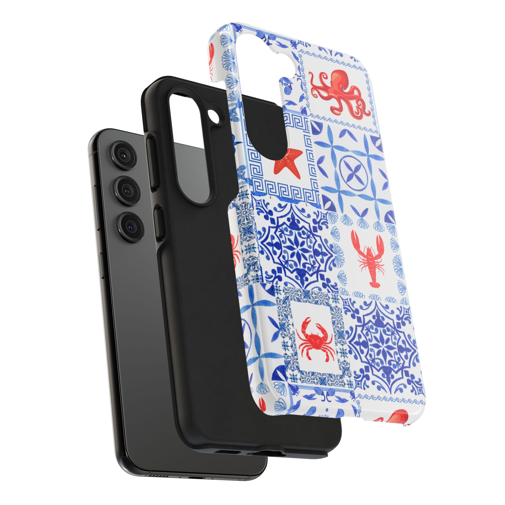 Greek Sea- Coastal Chic Phone Case - Nautical Sea Life Design, Marine Themed Tough Case, Ocean Lover Gift, Beach Decor, Summer Vibes