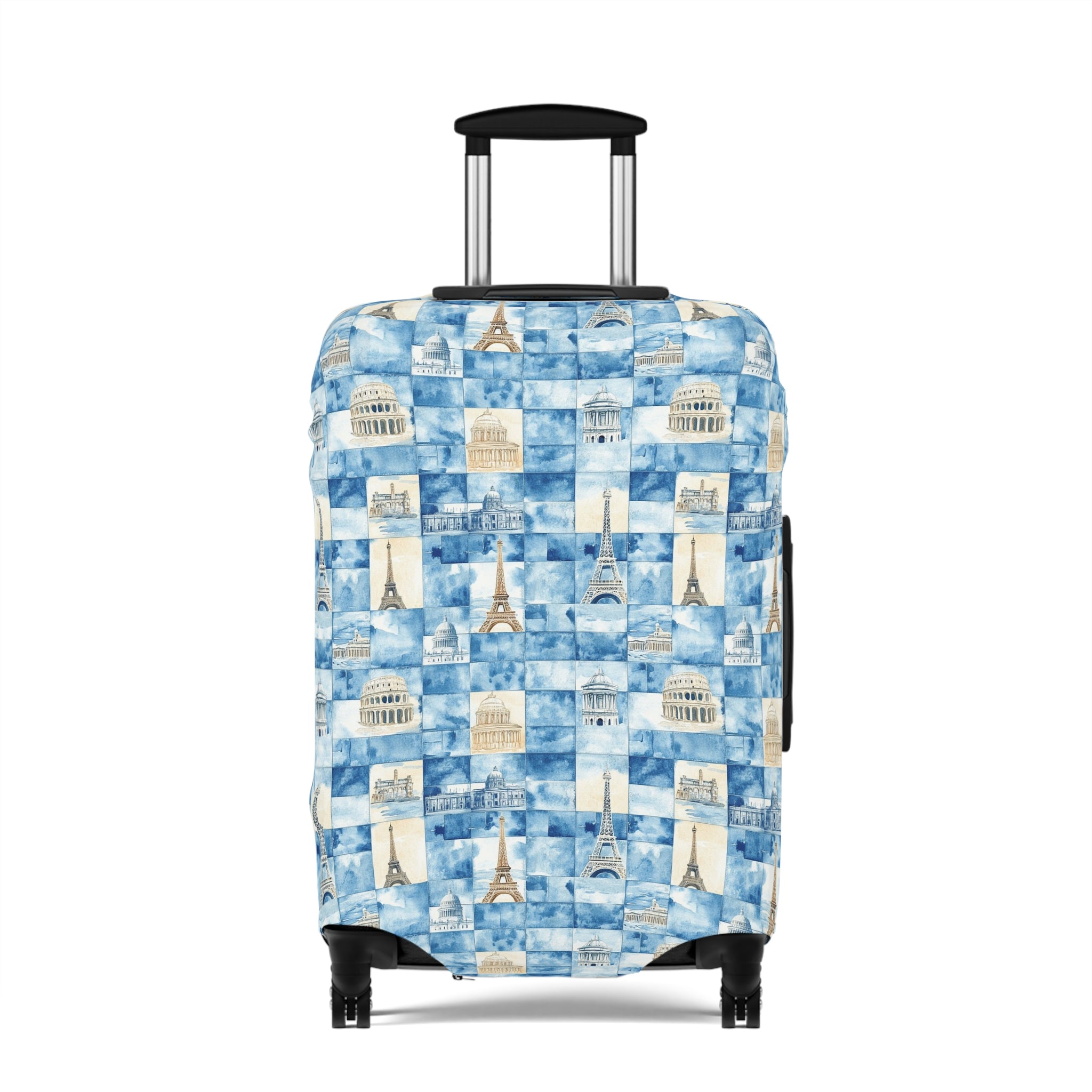 Europe- Travel Vibes Luggage Cover - Vintage Cityscape Design, Travel Accessory, Suitcase Protector, Gift for Travelers, Fun Travel Gear