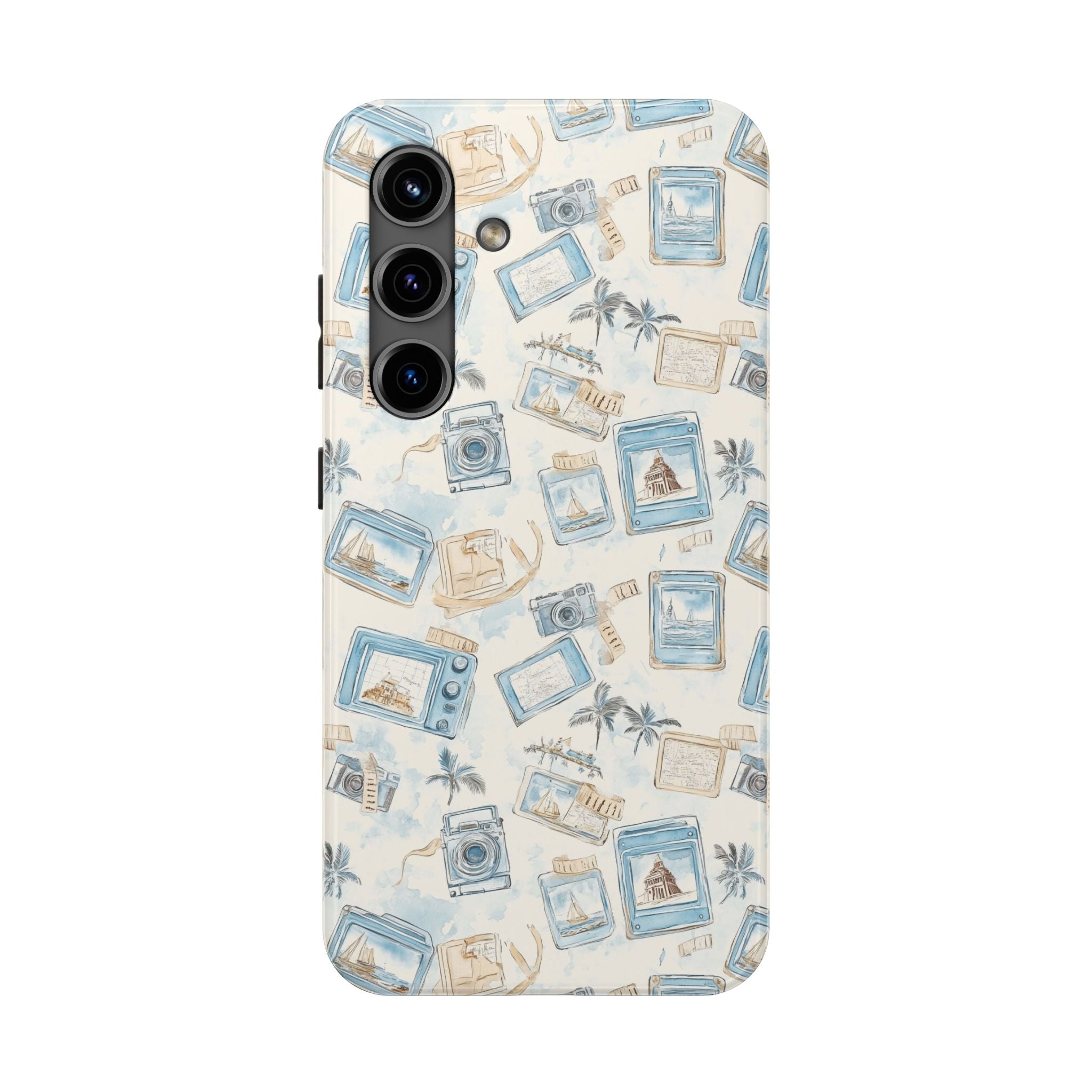 Vintage Vacay- Tough Phone Case - Tropical Vintage Camera Design
