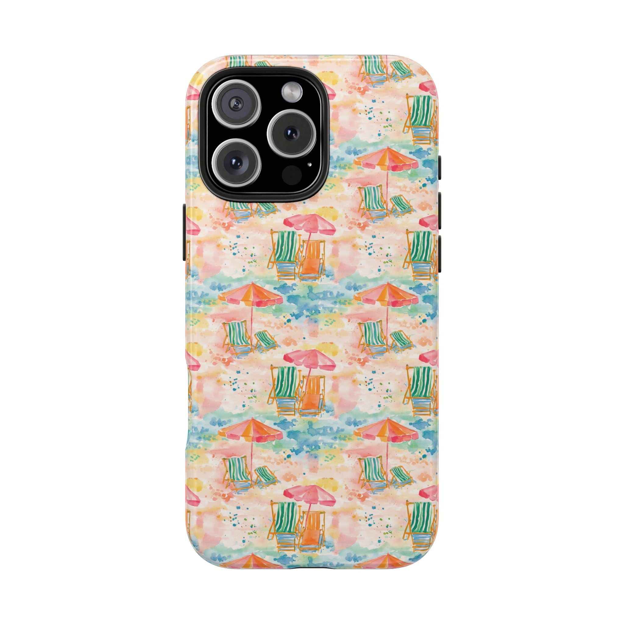 Beach Vibes - Colorful Beach Scene Tough Phone Cases | Summer Vibes, Beach Lover Gift, Durable Case, Phone Accessories, Fun Design