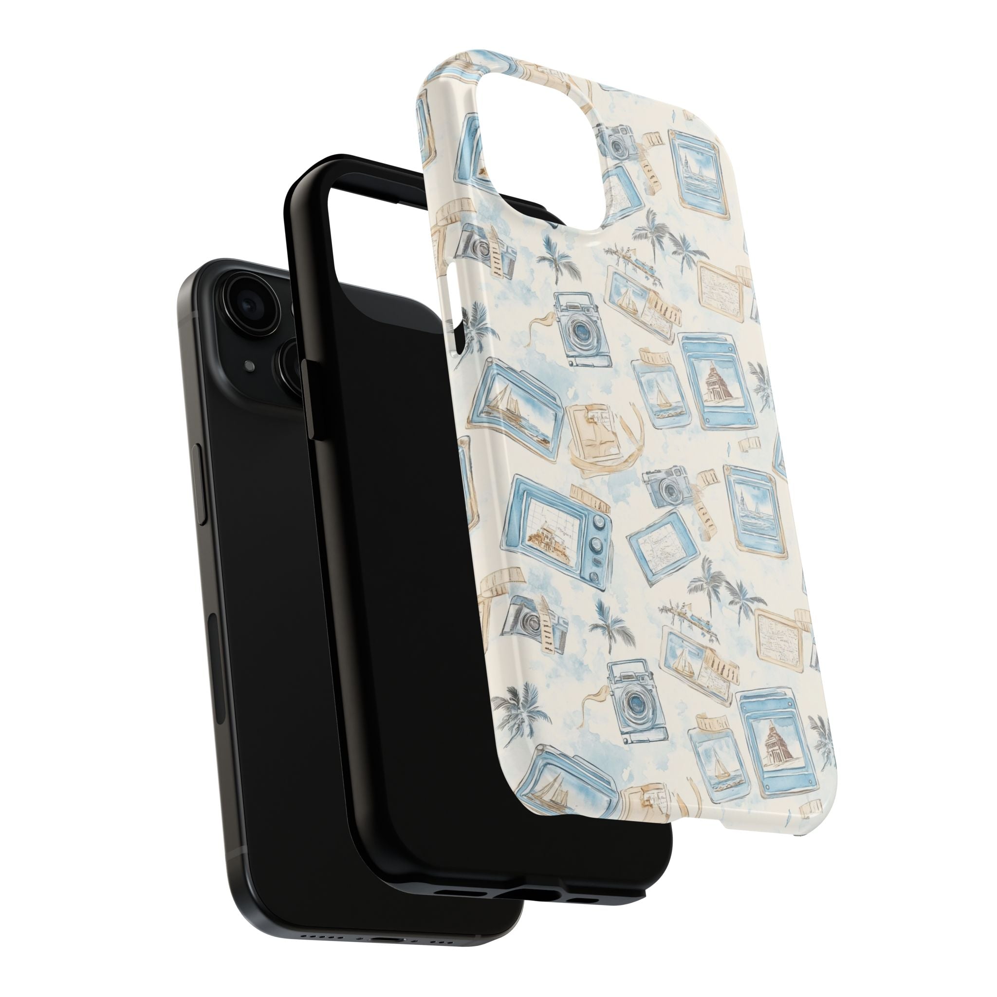 Vintage Vacay- Tough Phone Case - Tropical Vintage Camera Design