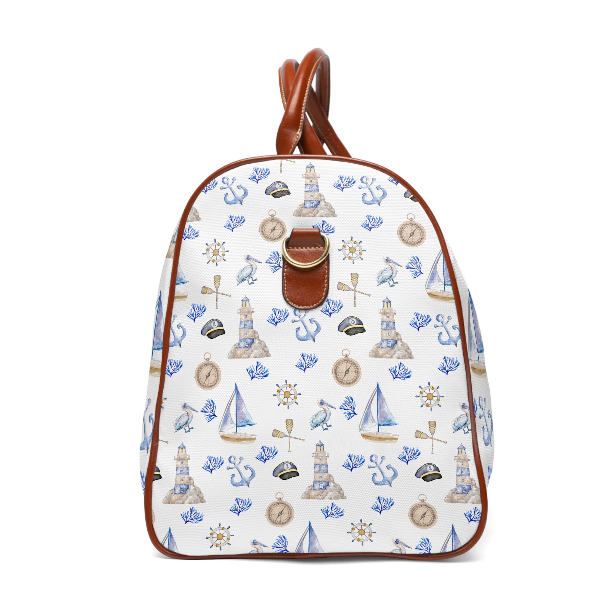 Sail Away- Waterproof Travel Bag, sailboat lovers tote bag, tote bag, light house