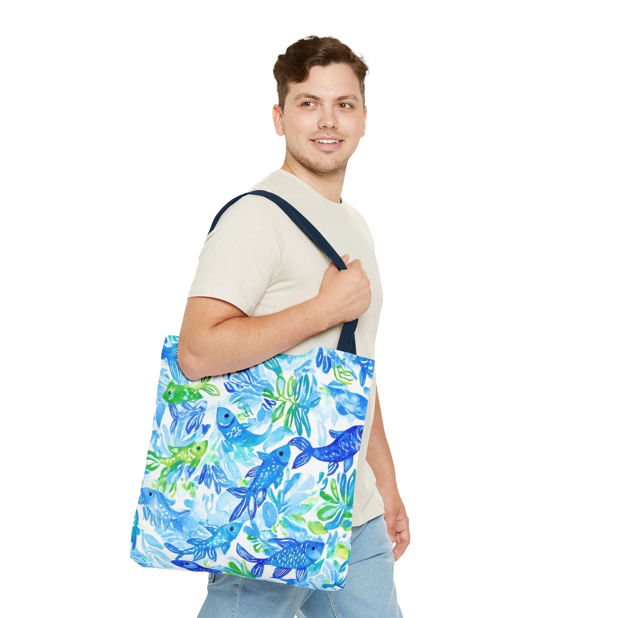 Vibrant Fish- Colorful Fish Tote Bag, Beach Bag, Shopping Tote, Eco-Friendly Reusable Bag, Gift for Ocean Lovers, Summer Accessory
