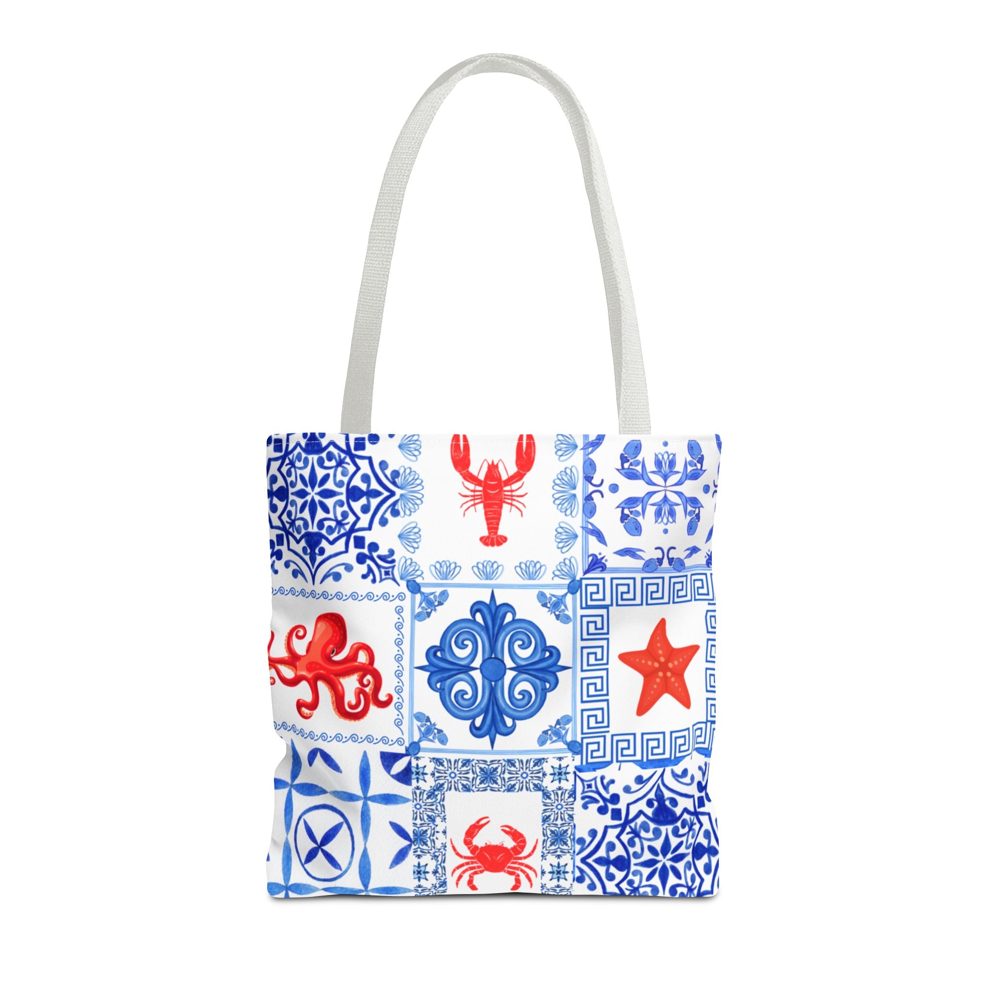 Greek Sea - Ocean-Inspired Tote Bag, Nautical Style, Beach Bags, Gift for Her, Summer Accessory, Trendy Shopping Tote, AOP Design
